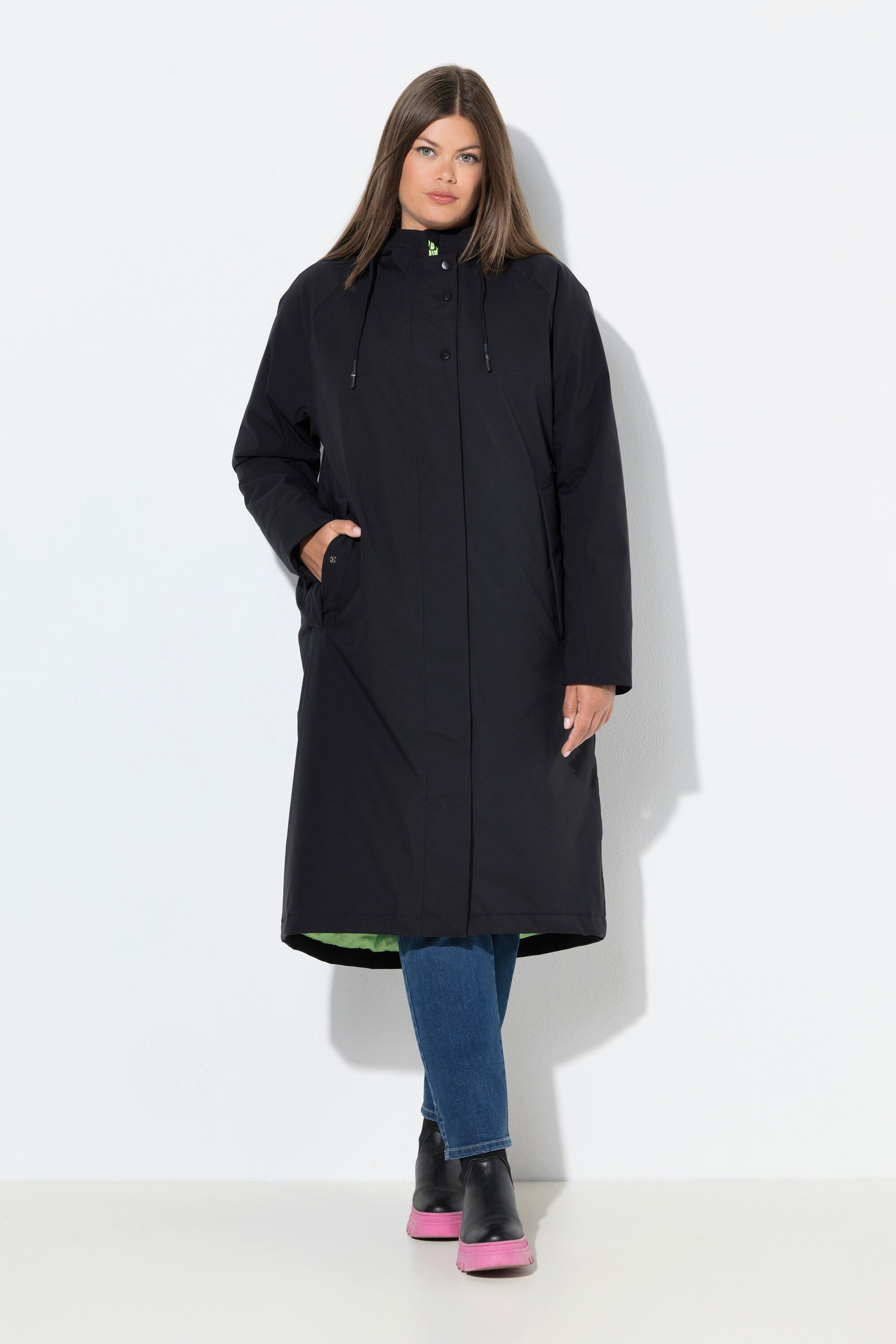 Laurasøn Wintermantel Funktionsmantel Kapuze 2-Wege-Zipper Doppeltaschen