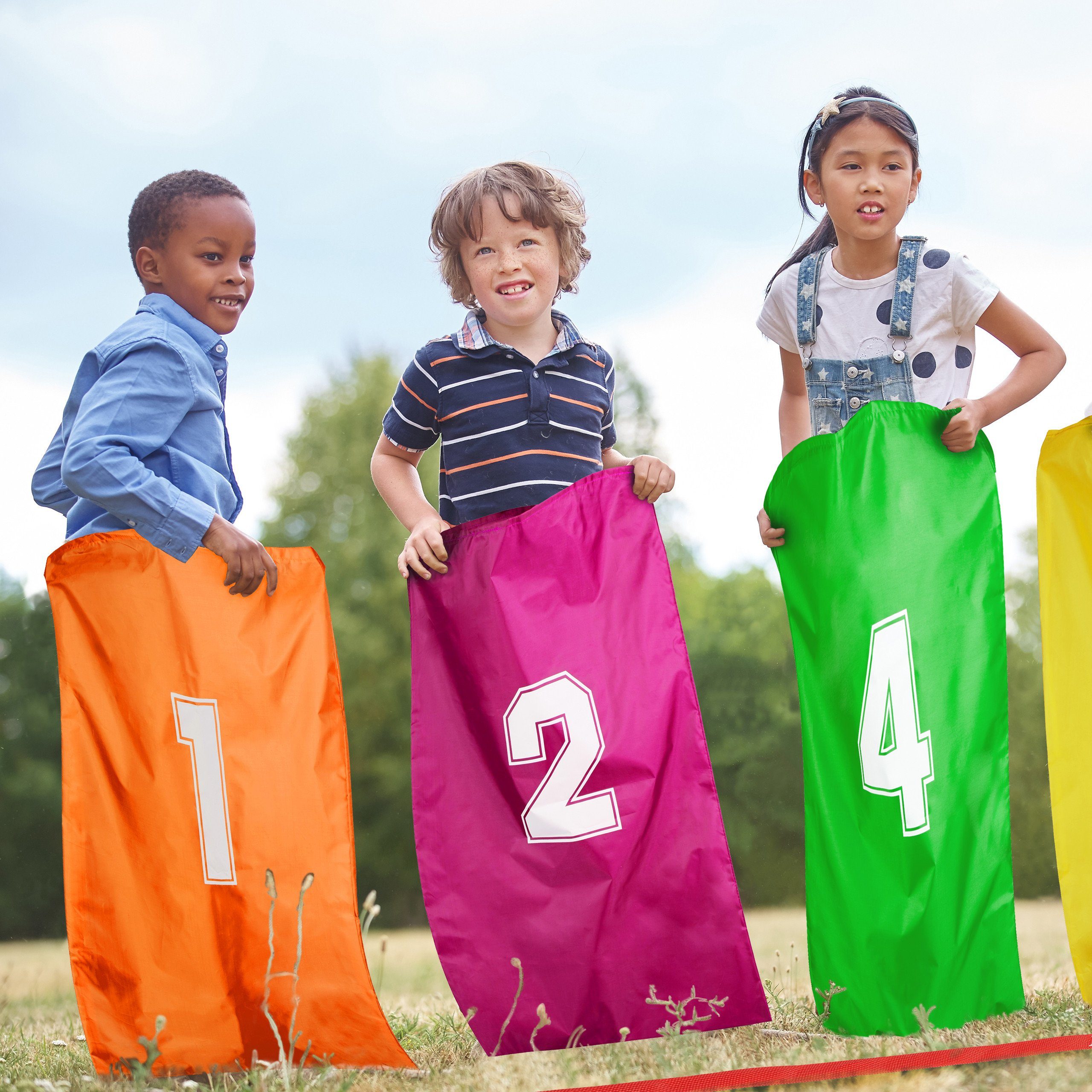 relaxdays Spielzeug-Gartenset Kinderparty Spiele 3 in 1 Set