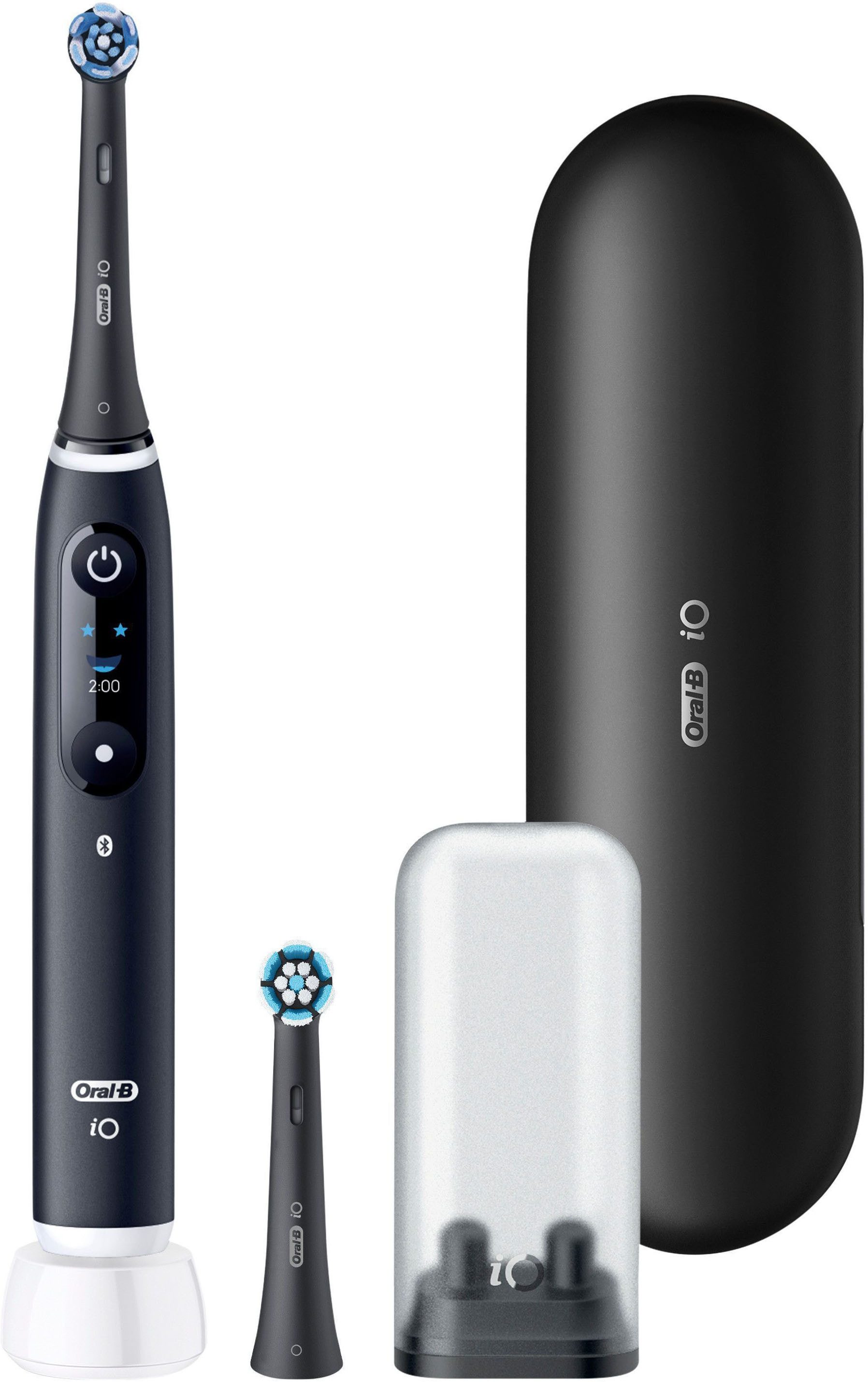 Oral-B Elektrische Zahnbürste iO 6, Aufsteckbürsten: 2 St., mit Magnet-Technologie, Display, 5 Putzmodi, Reiseetui