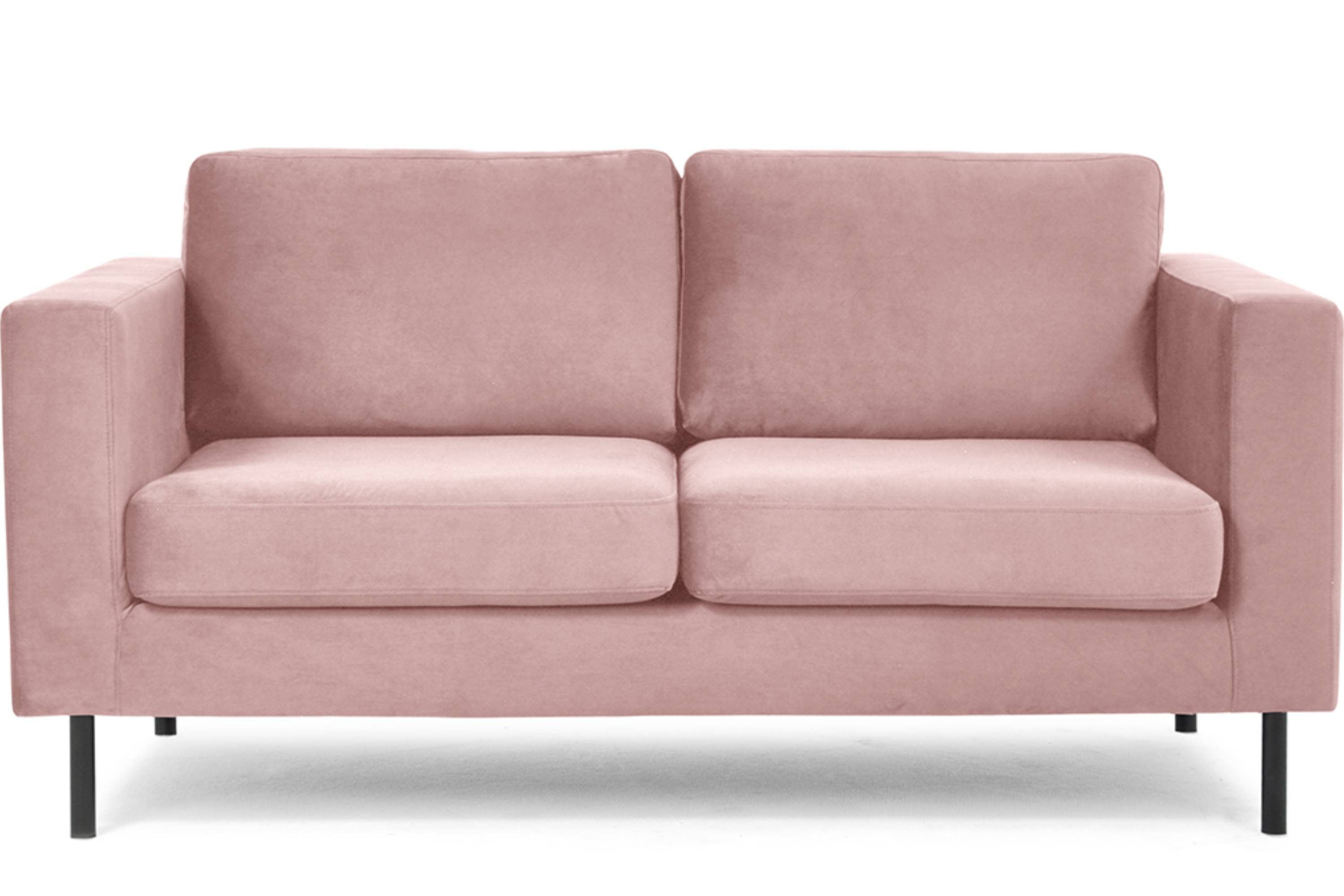 Konsimo 2-Sitzer TOZZI Sofa 2 Personen, hohe Beine, universelles Design rosa | rosa | rosa