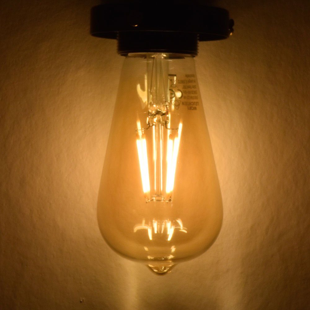 etc-shop Deckenstrahler, Decken Lampe Ess Dimmer Filament Leuchte Zimmer im Kupfer Beleuchtung