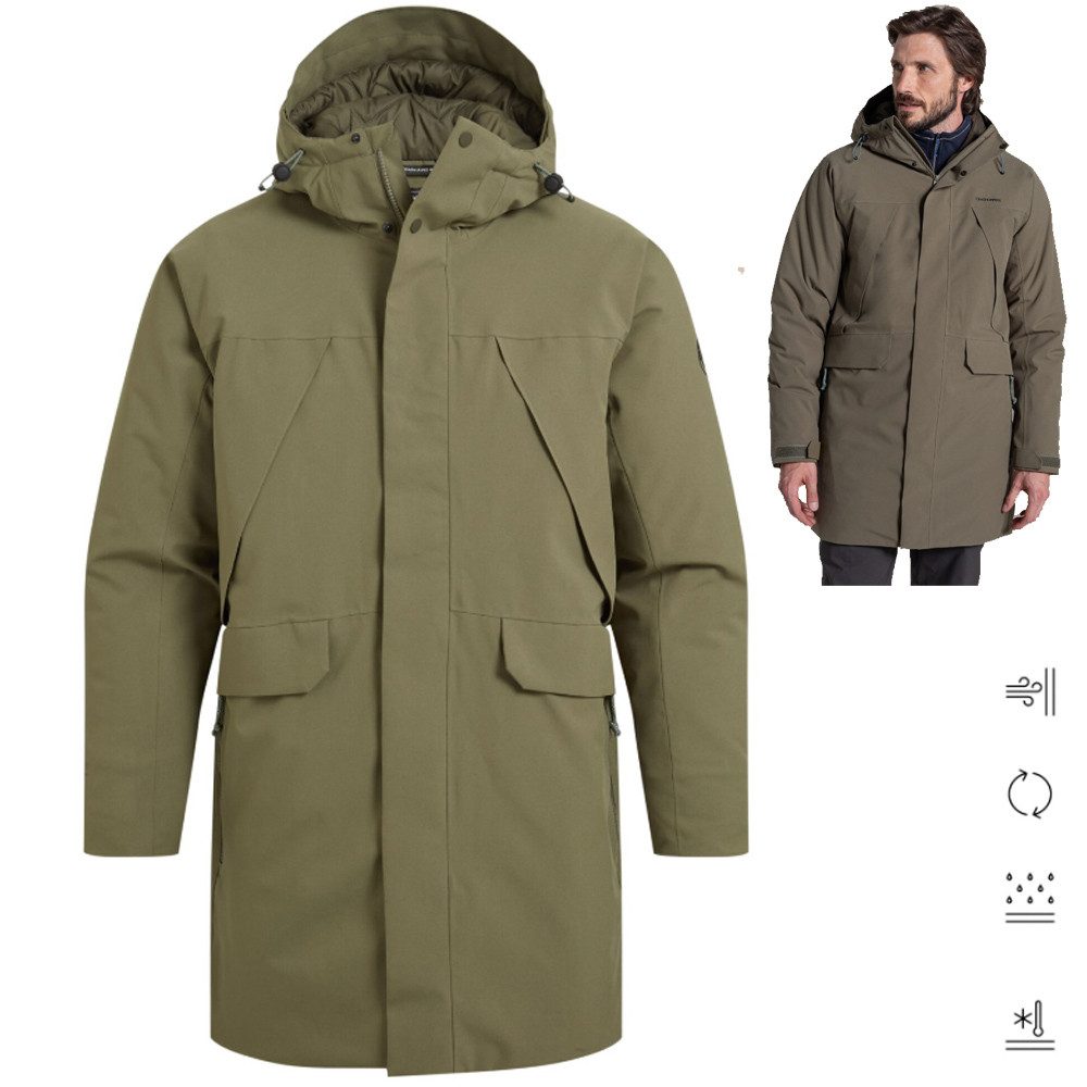 2025 Craghoppers Damen Vanth Wasserfeste Jacke Reißverschluss Kapuze Duke Of Ed