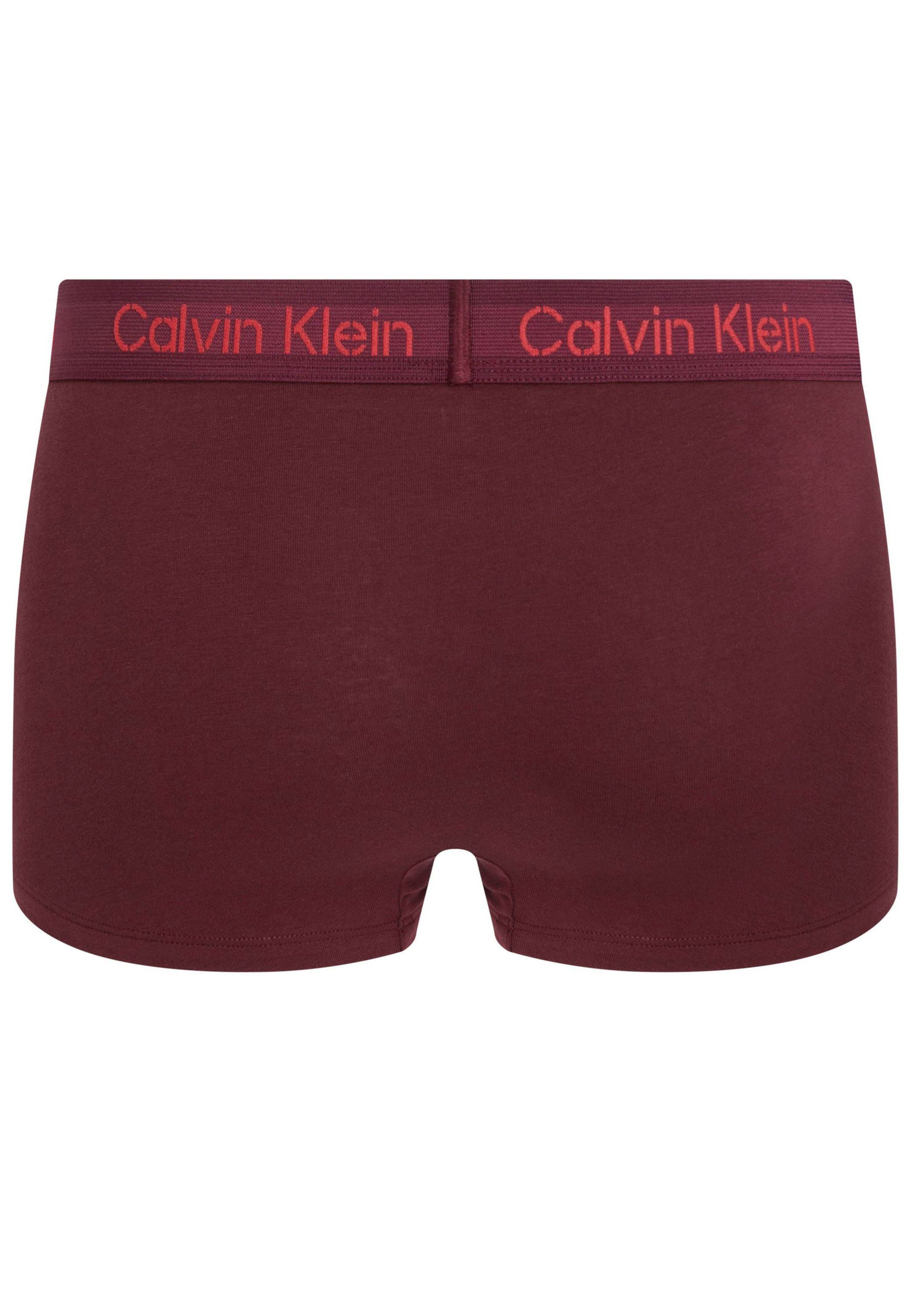 LOW Logo-Elastikbund (Packung, Underwear 3er-Pack) RISE Trunk Calvin 3PK TRUNK Klein mit RED_CLAY,_TAWNY_PORT,_TIGERS_EYE