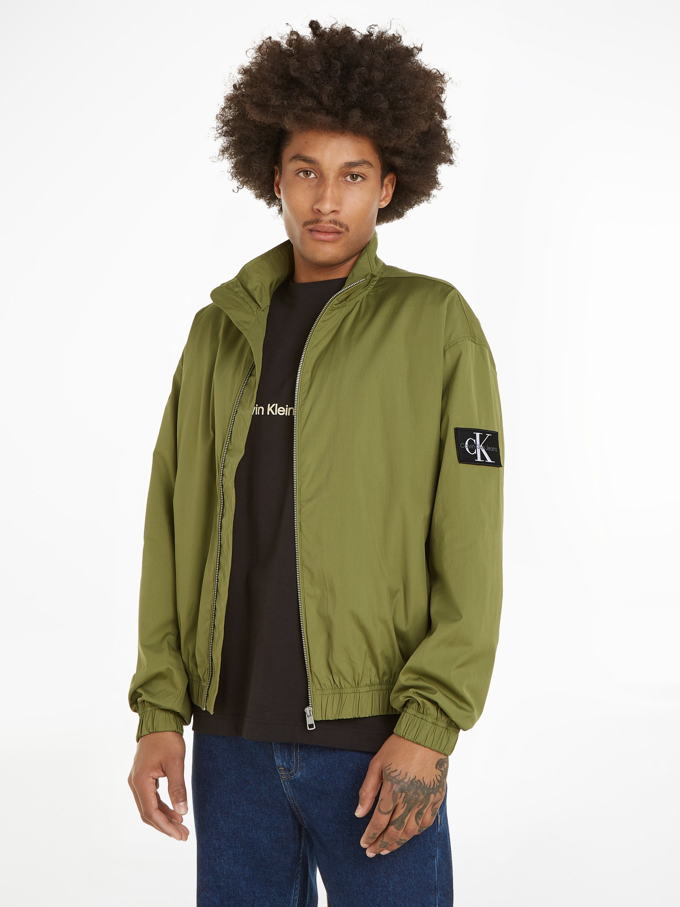 Calvin Klein Jeans Outdoorjacke CASUAL UTILITY HARRINGTON mit Logopatch günstig online kaufen