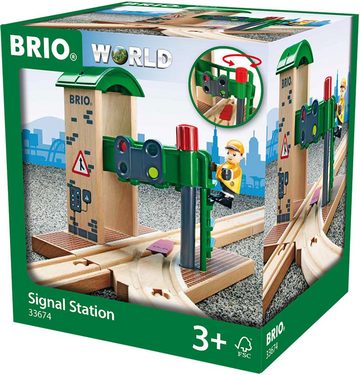 BRIO® Spielzeugeisenbahn-Gebäude BRIO® WORLD, Signal Station, FSC®- schützt Wald - weltweit