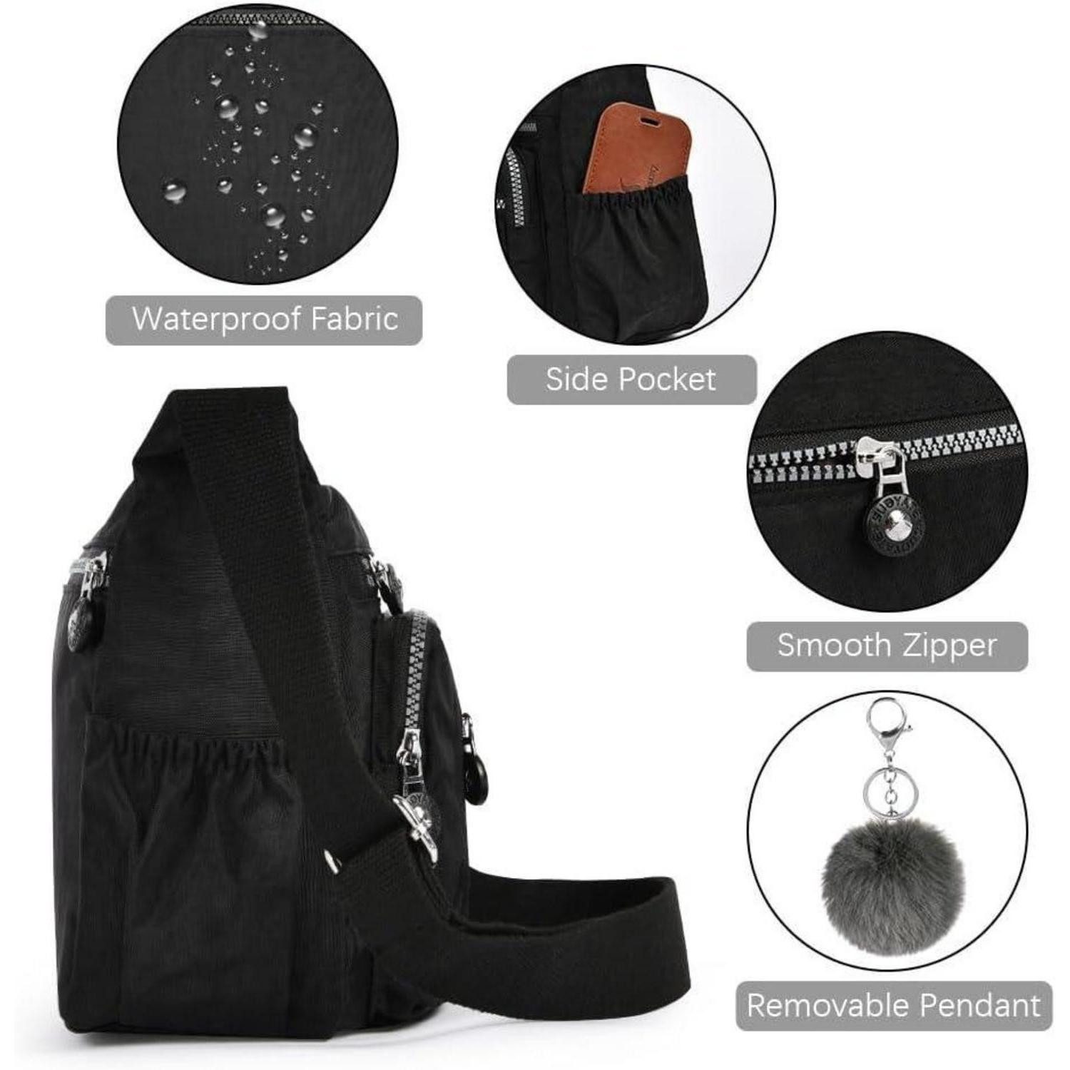 LuxusKollektion Umhängetasche Nylon Umhängetasche Damen Schultertasche Handtaschen Multi Pocket