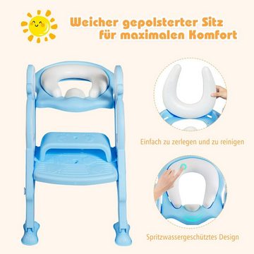 COSTWAY Toilettentrainer Baby-Toilettensitz, mit verstellbar Stützfüße