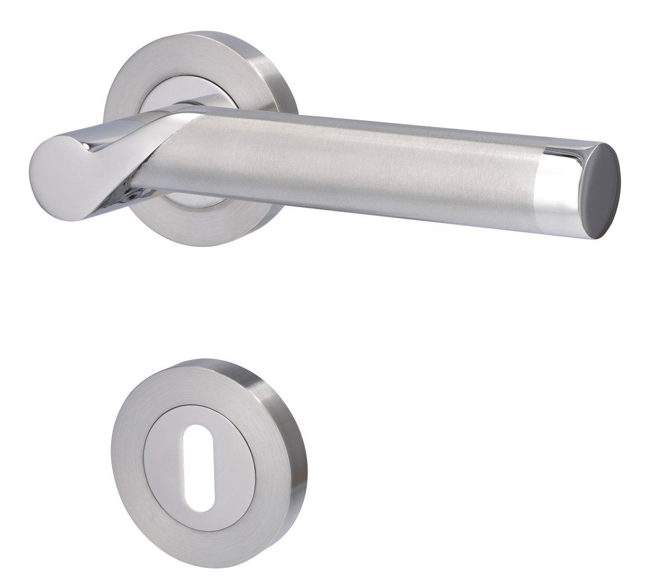 Alpertec Türgriff Alpertec BB-Rosettengarnitur Solid 1 Edelstahl