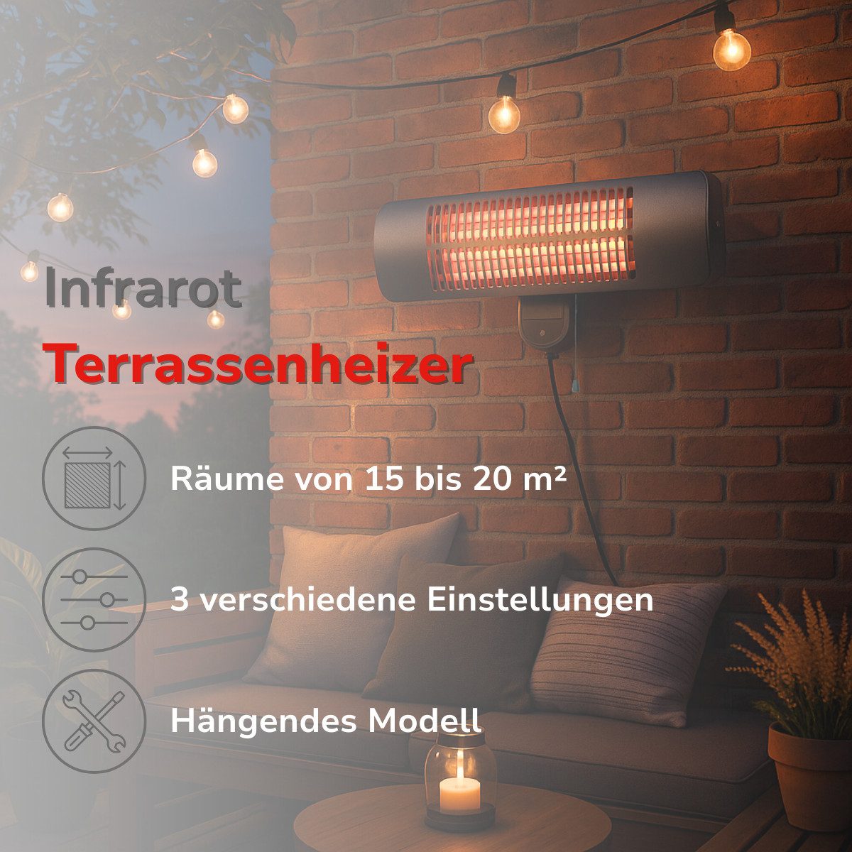 Alpina Terrassenstrahler alpina Infrarotheizung