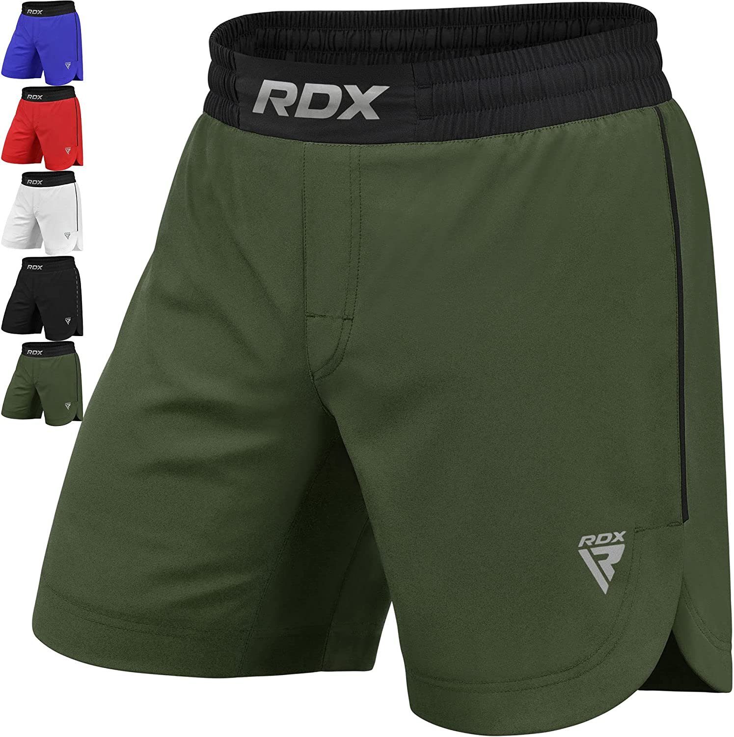GREEN RDX Kickboxen Trainingsshorts RDX Shorts Sporthose Herren, kurz, Herren Sports Trainingshose MMA