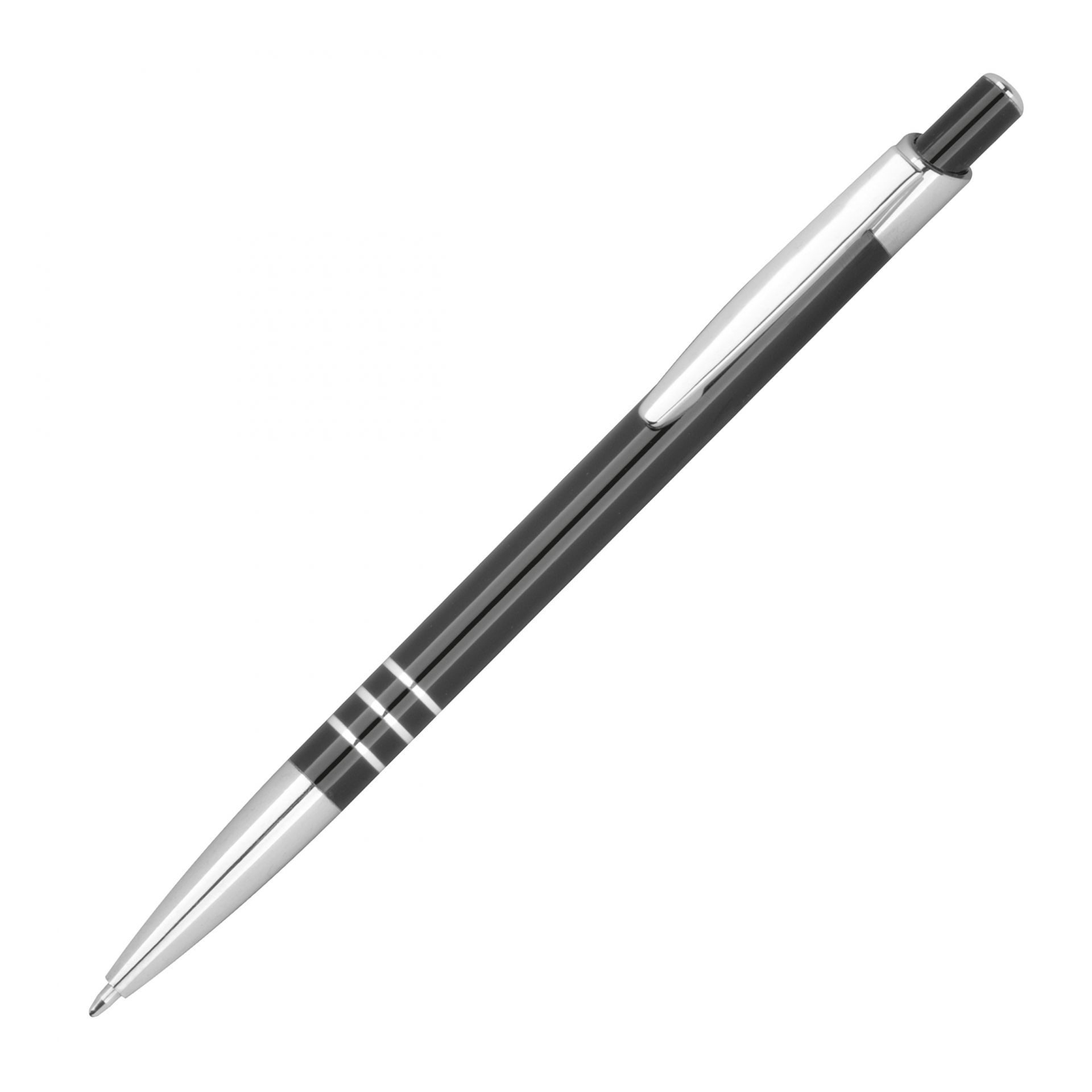 Thumbnail - Macma Kugelschreiber 10x Schlanker Kugelschreiber aus Metall / Farbe: schwarz