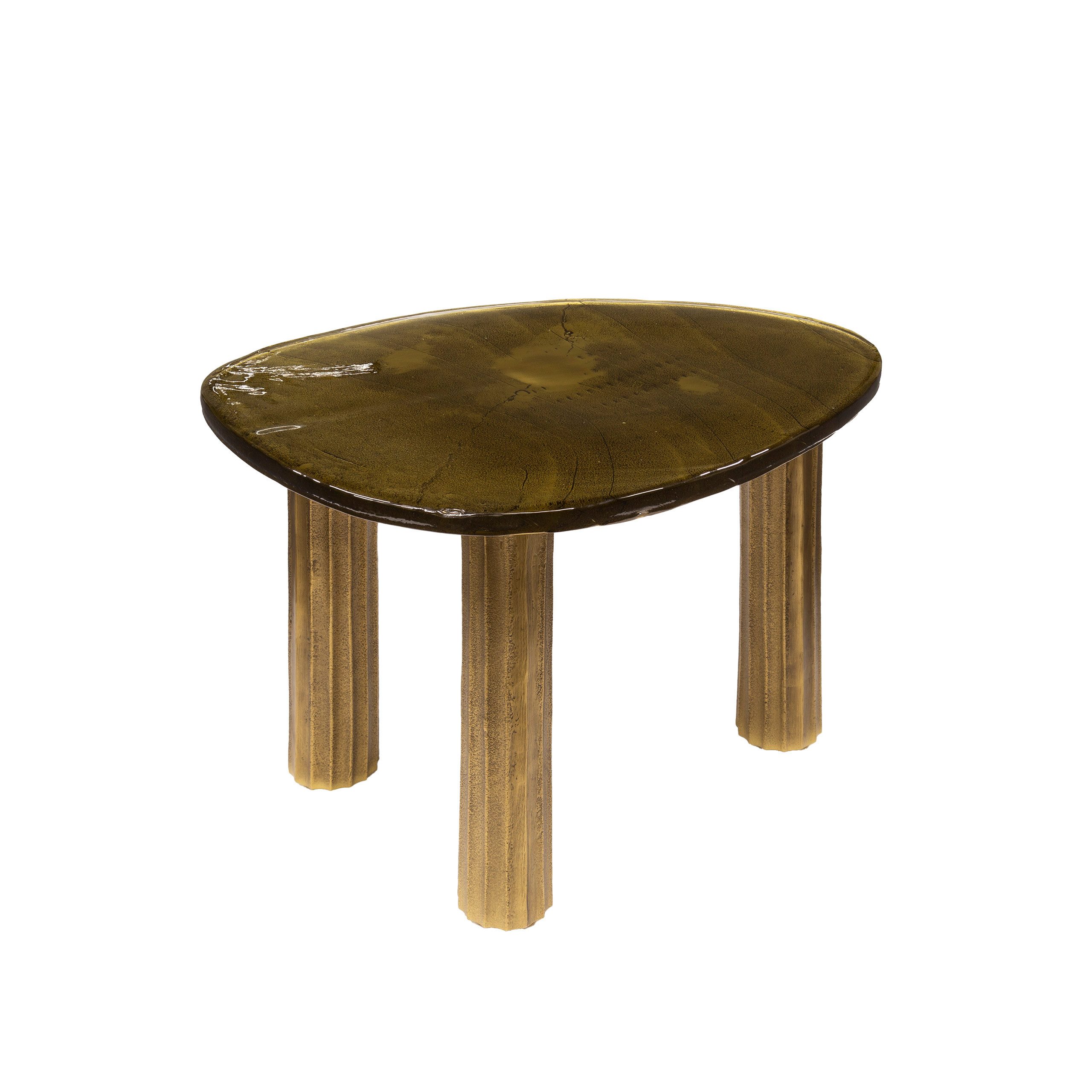 Villa Möbel Couchtisch Eclipse (1 Tisch, 1-St), Couchtisch M aus Metall in Antikgold Optik