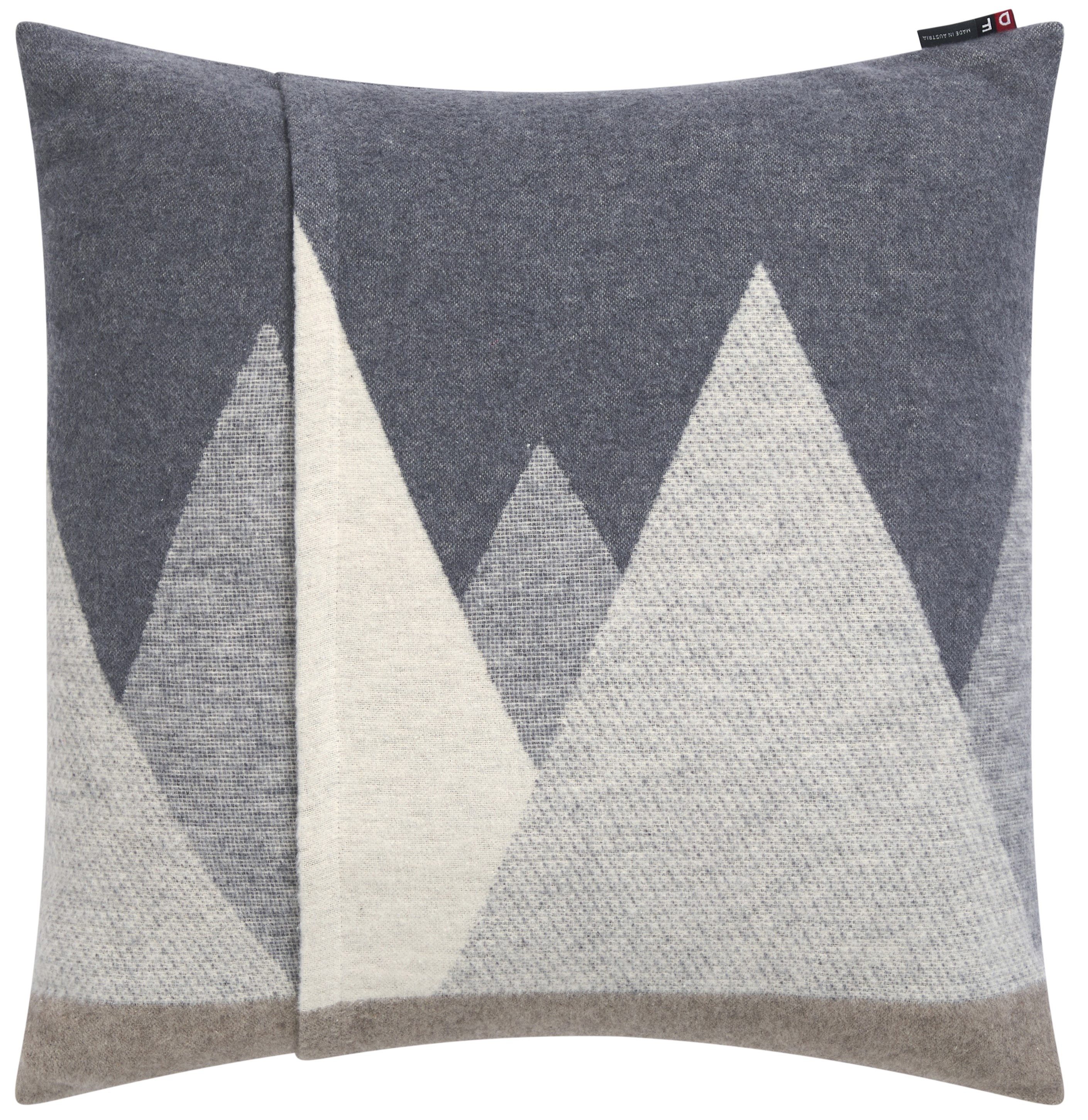 DAVID FUSSENEGGER Kissenhülle Silvretta 'Berge modern' 50 x 50 cm Grau günstig online kaufen