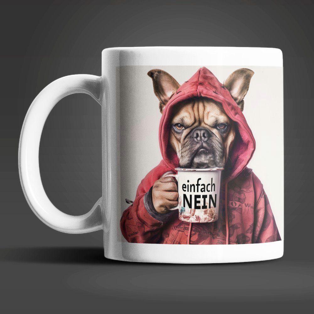 WS-Trend Tasse Hund Bulldogge witzige Keramik Kaffeetasse Teetasse, Keramik