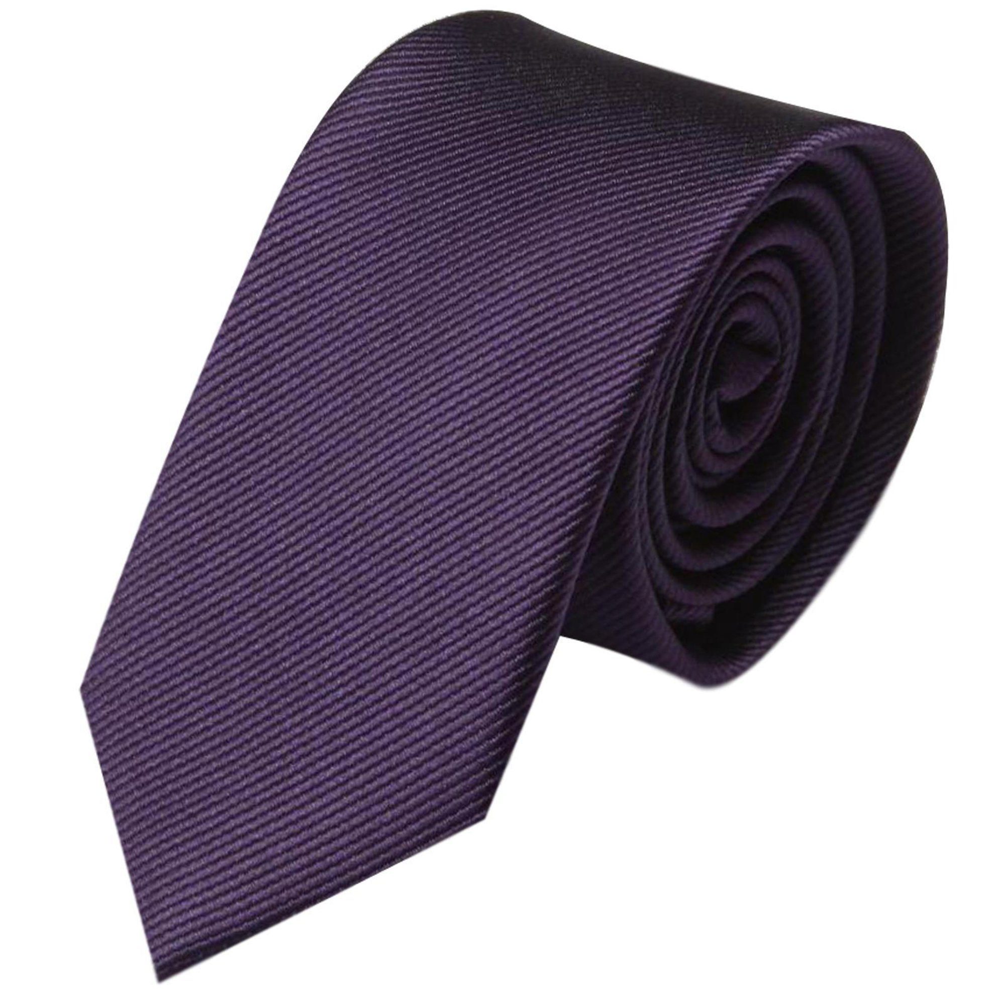GASSANI Krawatte Schmale Männer Slim-Fit Gestreifte Uni Rips Rippen Herren-Krawatte (1-St., Businesskrawatte, Feine Streifen) Männer-Schlips, Seide-Touch, moderne 6cm oder 8cm Ripskrawatte