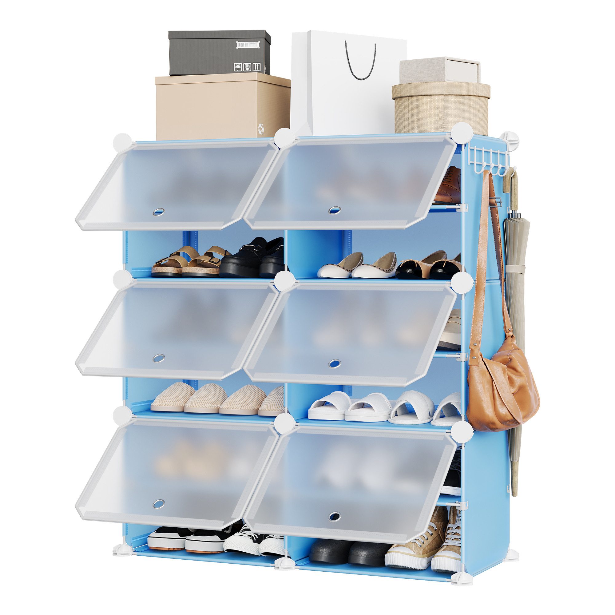 GarveeMore Schuhregal Schuhschrank 40x 30 x 30 cm pro Fach