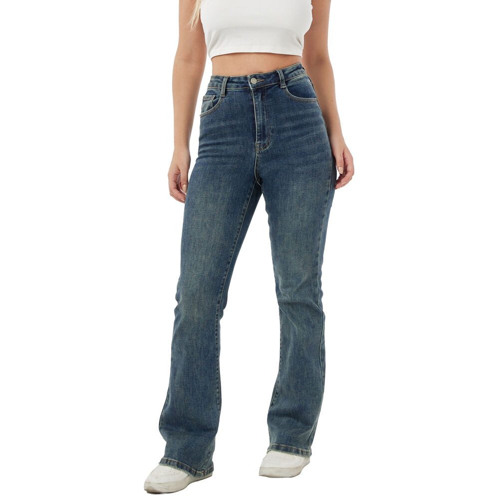 Bootcut-Jeans Damen Freizeit