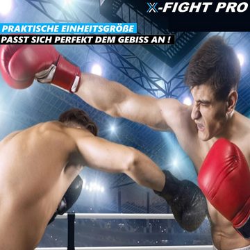 MAVURA Zahnschutz X-FIGHT Pro Mundschutz Zahnschutz Boxen Kampfsport Zahnschützer (Sport MMA Football Muay Thai Hockey), Anti Shock Anpassbar Leichte Atmung Einheitsgröße