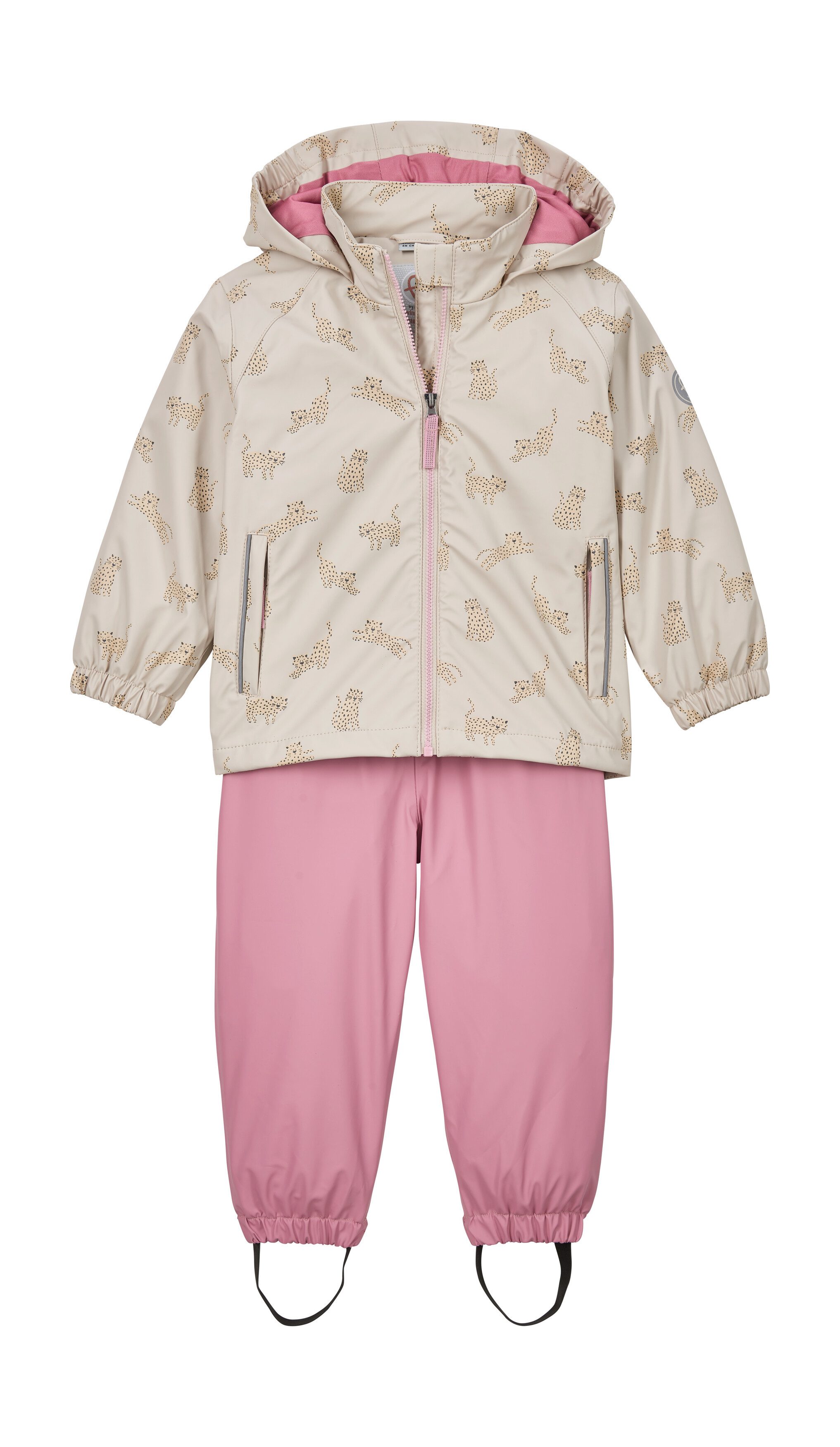 first instinct by killtec Skianzug FIOS 22 MNS ST, Regen-Set für Kinder, wasserdicht, mit Tier-Print und Kapuze