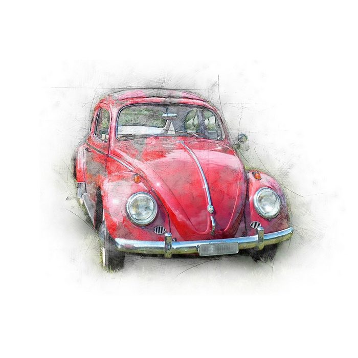 WandbilderXXL Fototapete Beetle glatt Classic Cars Vliestapete hochwertiger Digitaldruck in verschiedenen Größen
