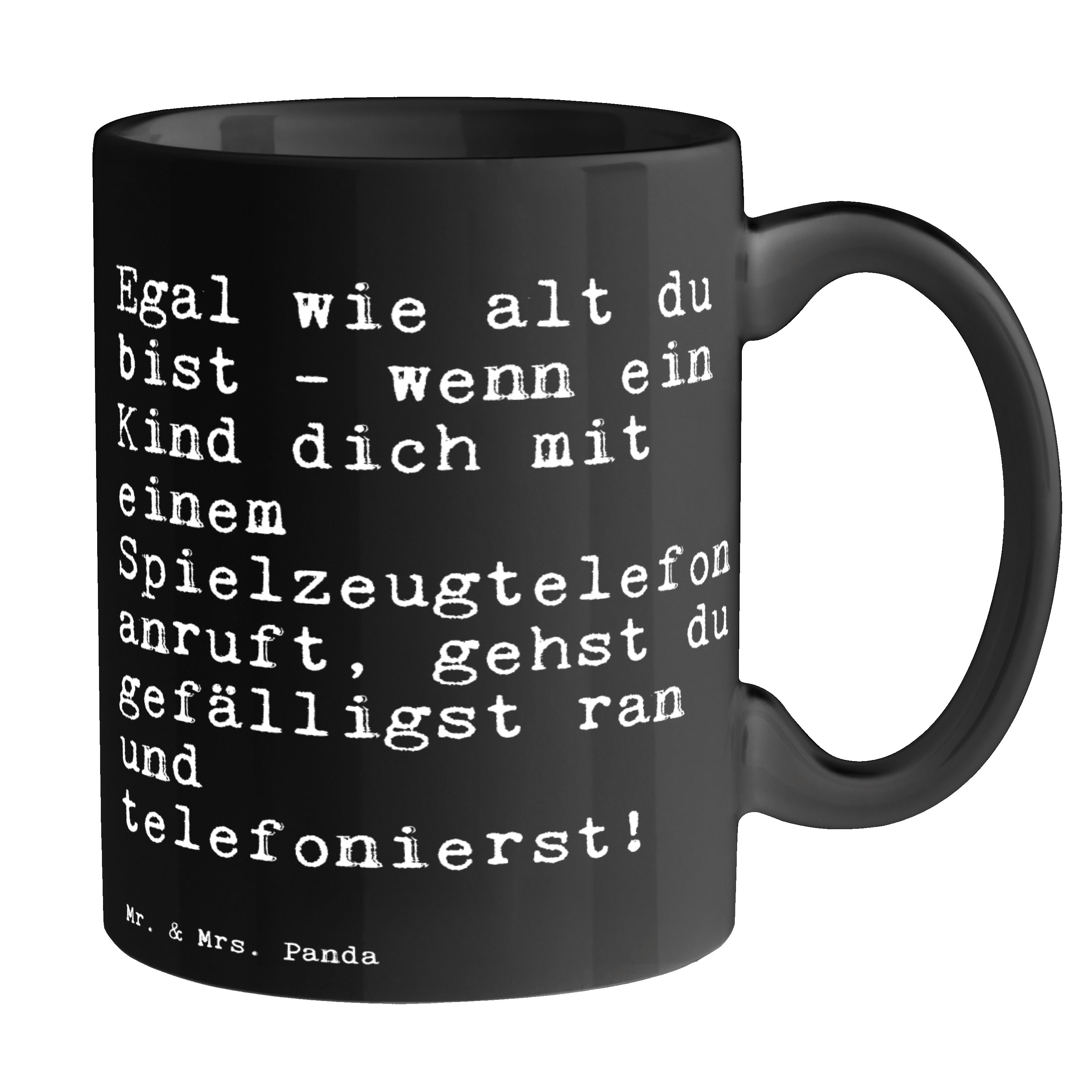 Tee, - Schwarz Egal Panda Schwarz & Bech, Mr. Mrs. wie Tasse Geschenk, alt - Geschenk du... Freundin, Keramik