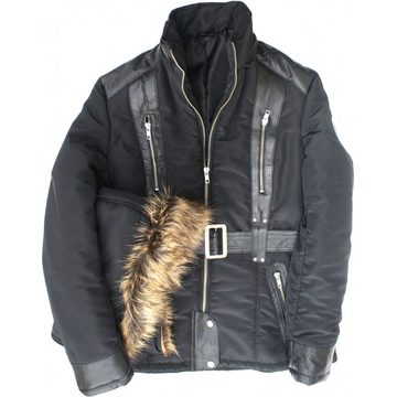 German Wear Lederjacke Trend 421J Black Kurz Damen Jacke aus Textilien und Lammnappa Schwarz