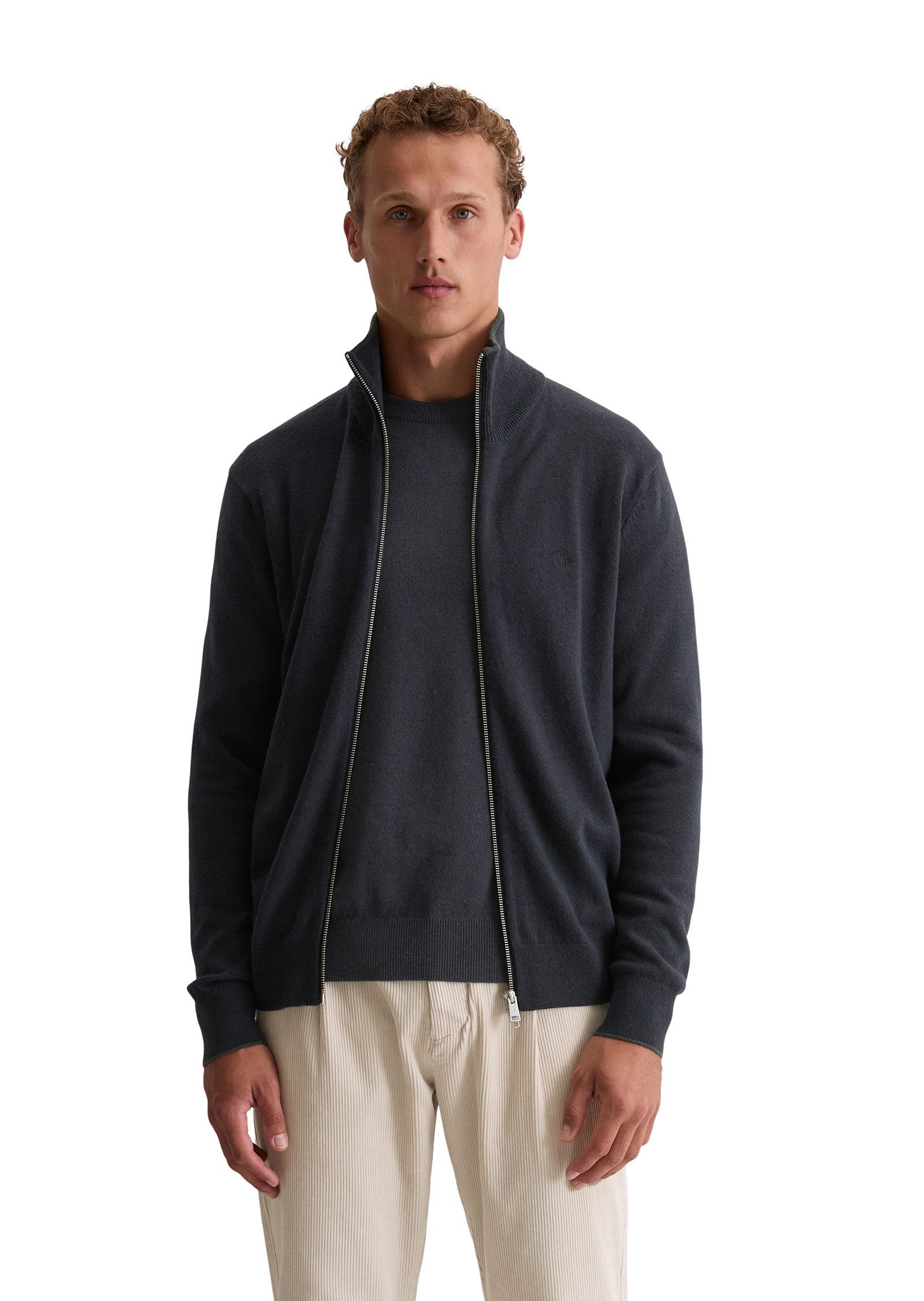Marc O'Polo Cardigan aus Bio-Baumwoll-Schurwoll-Mix
