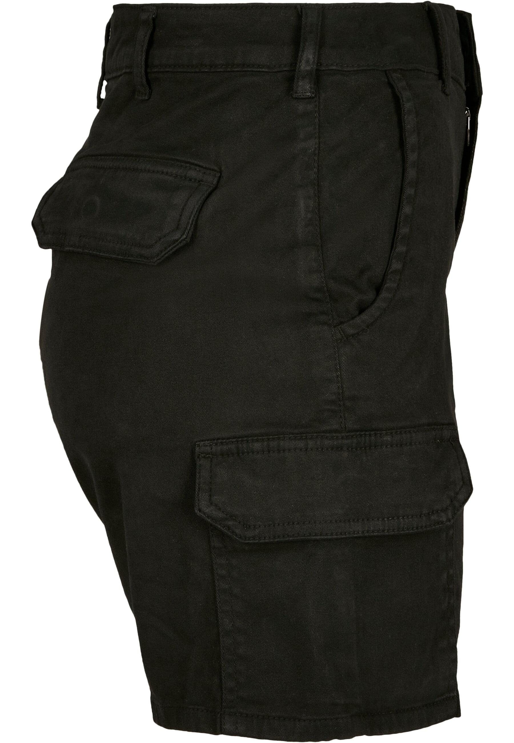 Waist Damen High Cargo URBAN (1-tlg) Ladies CLASSICS Shorts black Cargohose