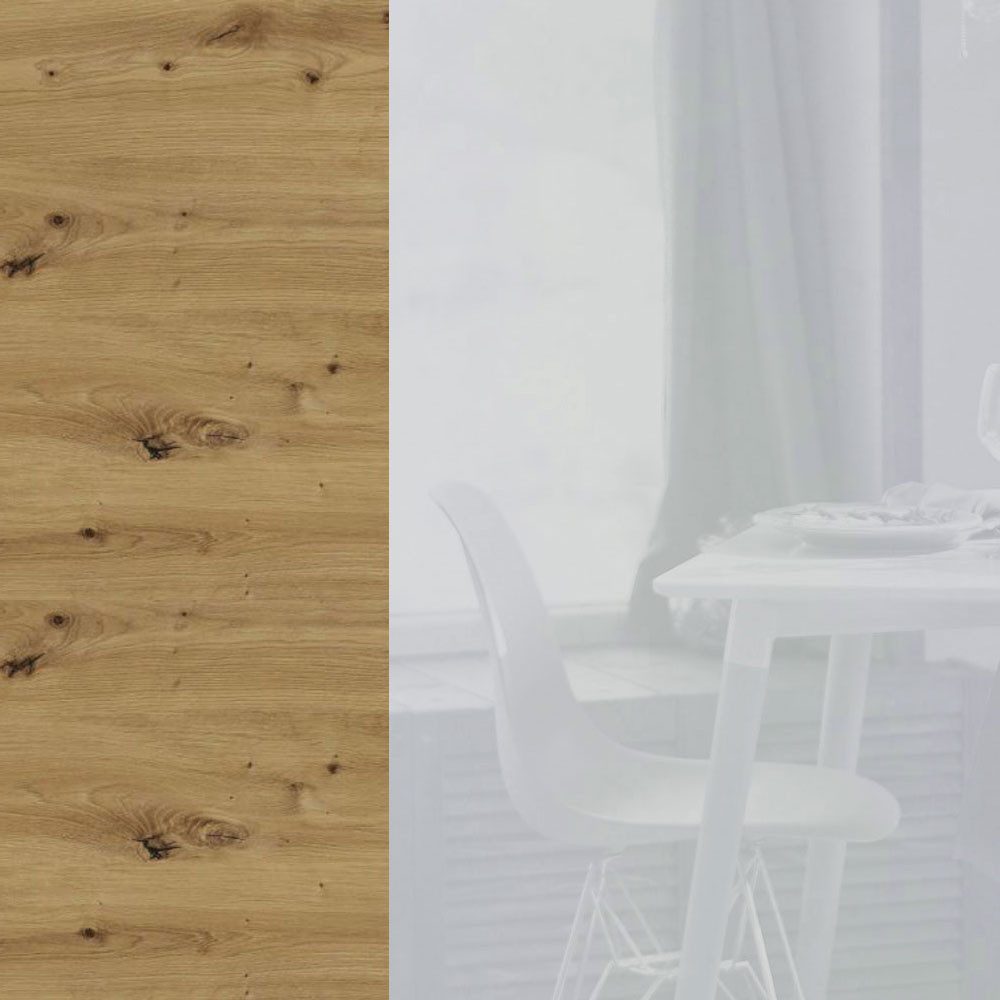Feldmann-Wohnen Klapphängeschrank Essen (W6B/60, 1 Klappe, innen 1 Fach, 1-St., moderne Optik, lackierte Fronten) 60x59x36cm Eiche Artisan - grau Hochglanz (ES-W6B/60)
