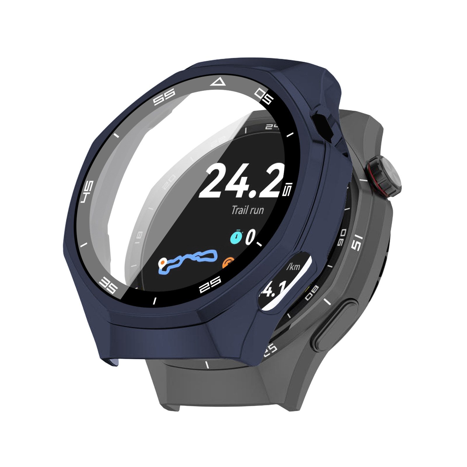 Tec-Expert Smartwatch-Hülle Hülle mit Displayschutz für Huawei Watch GT6 Pro / GT7 Pro 46 mm 46 mm, Rundum Schutz Cover Case Bumper stoß-und kratzfest robust