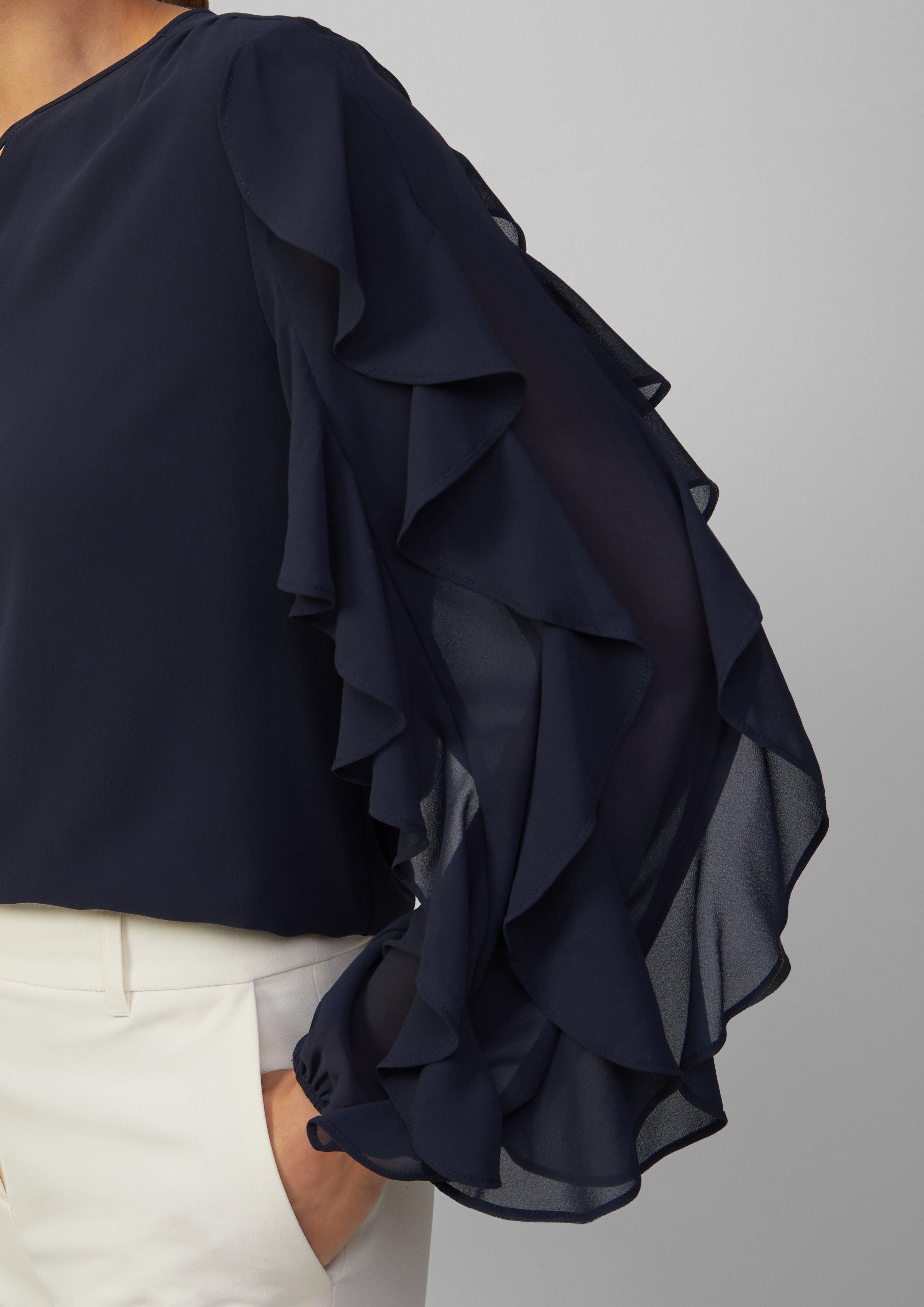 s.Oliver BLACK LABEL Langarmbluse Leichte Chiffonbluse günstig online kaufen