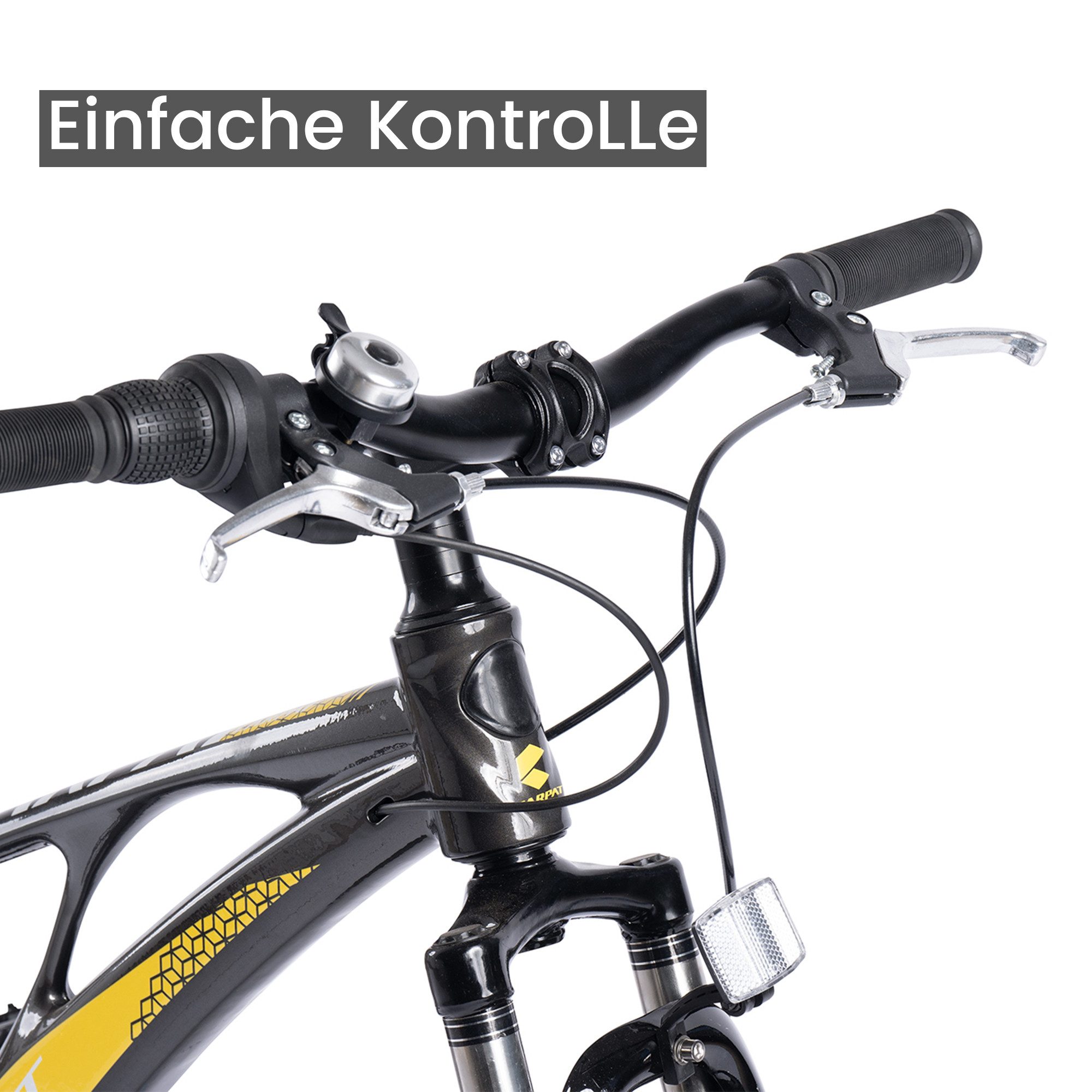 CARPAT SPORT Children's Bicycle 20 inch Mountain Bike, Magnesium Rims with 3 Spokes, 7 Speed, (Mechanical Disc Brakes, Youth Bicycle), Girls Boys MTB Hardtail Bicycle Bike from 5 Years