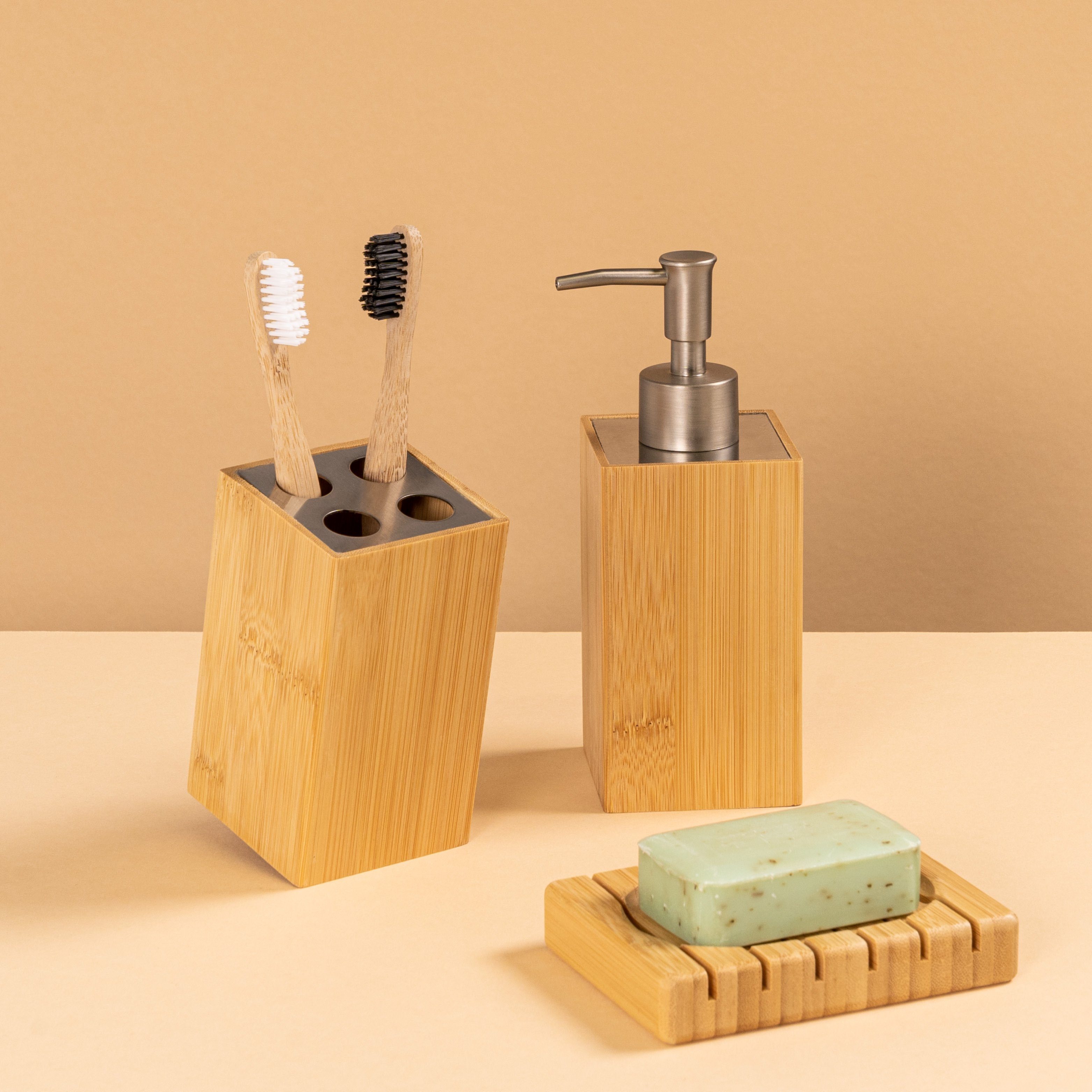 bremermann Badaccessoire-Set Badezimmer-Set 3-tlg., Bambus, Badezimmer-Zube günstig online kaufen