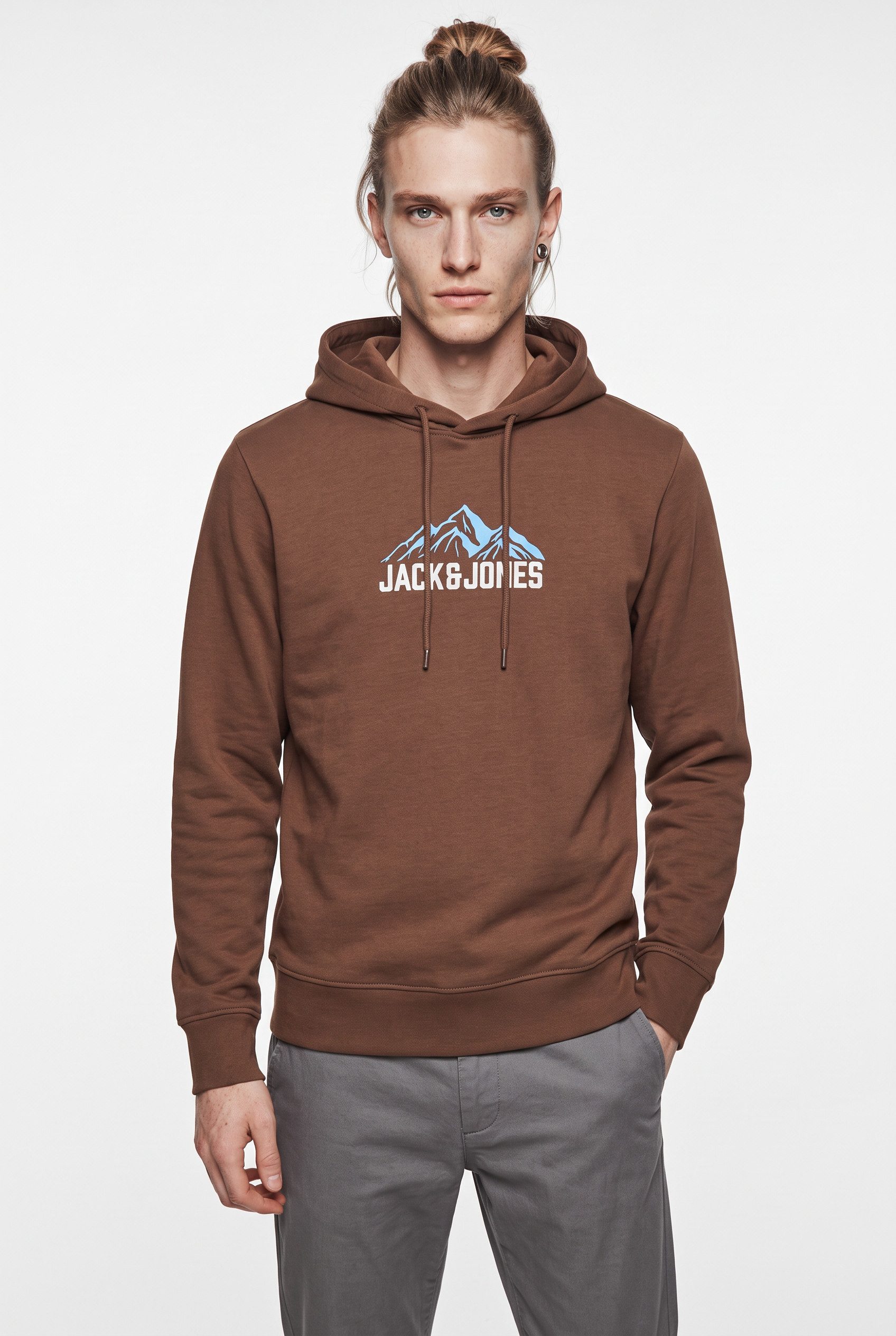 Jack & Jones Kapuzensweatshirt JJROCHE SWEAT HOOD Baumwollmischung, regular fit
