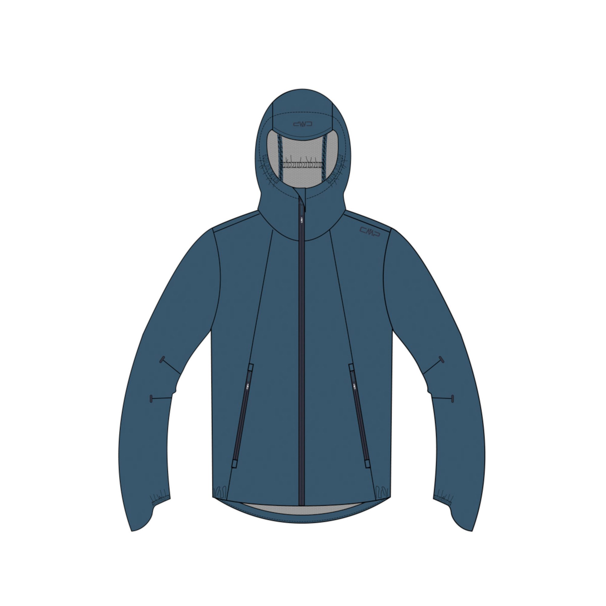 Regenjacke CMP Herren Regenjacke Man Jacket Fix Hood 34Z6557