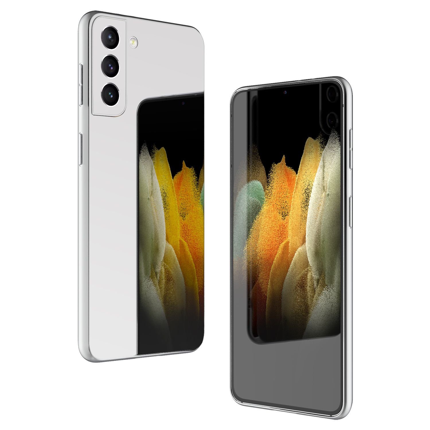 Nalia SmartphoneHülle Samsung Galaxy S21, Spiegel Hartglas Hülle