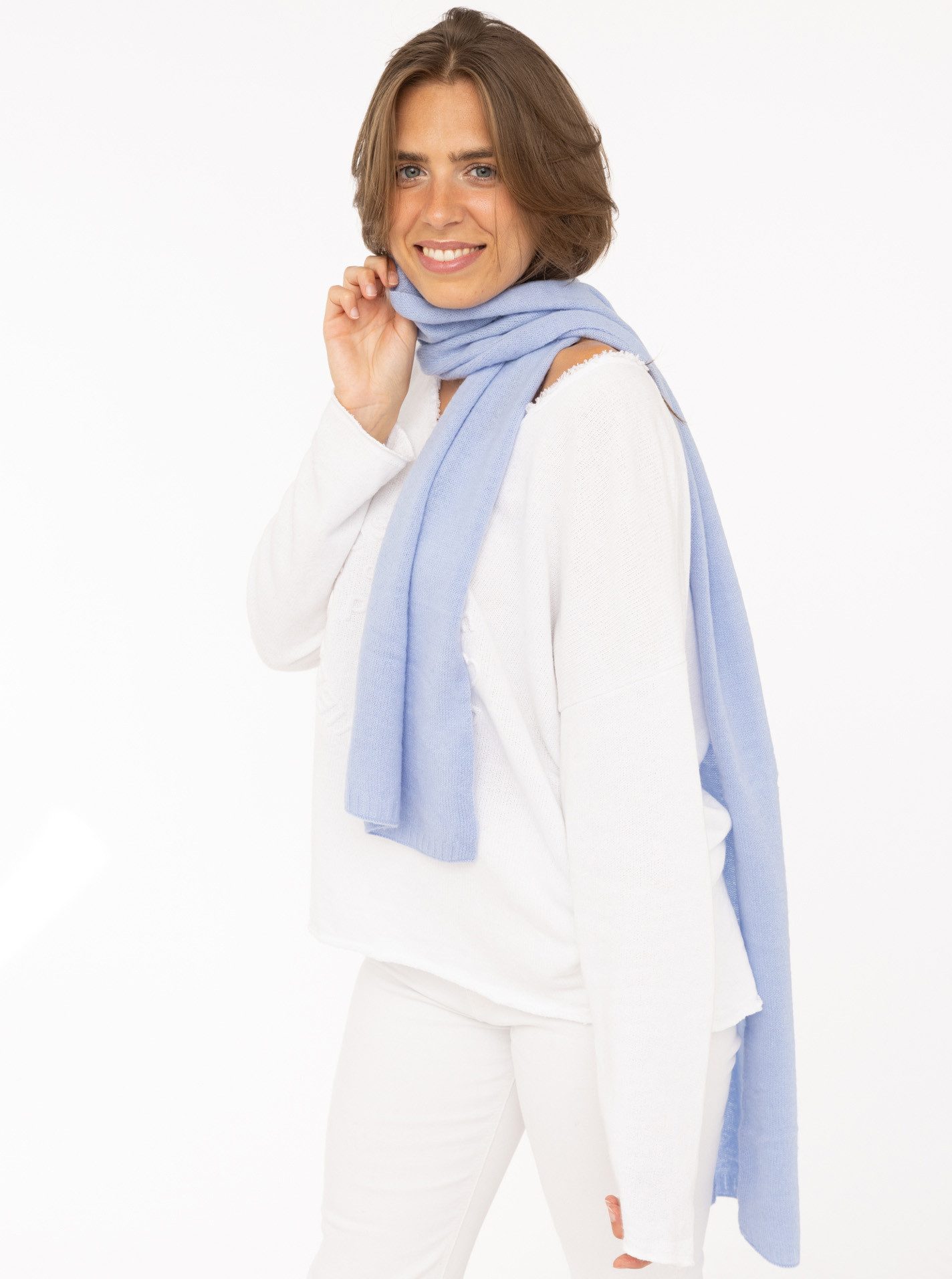 Zwillingsherz Modeschal, Strick, unifarben, weich, wärmend, Kaschmir