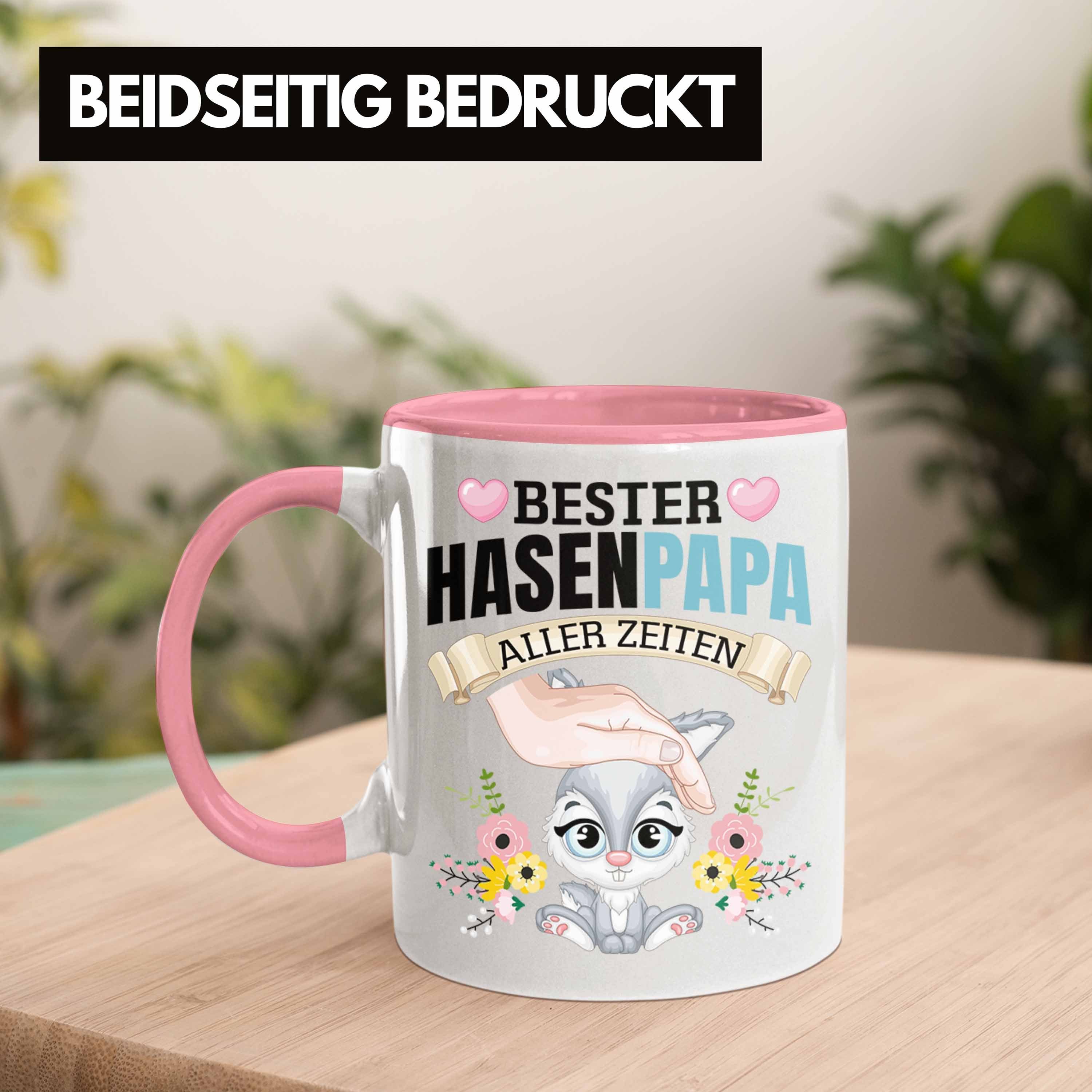 Trendation Tasse Hasen Hasen-Besitzer Papa Bester Kaninchen Kinder Rosa Geschenk Tasse Hasen