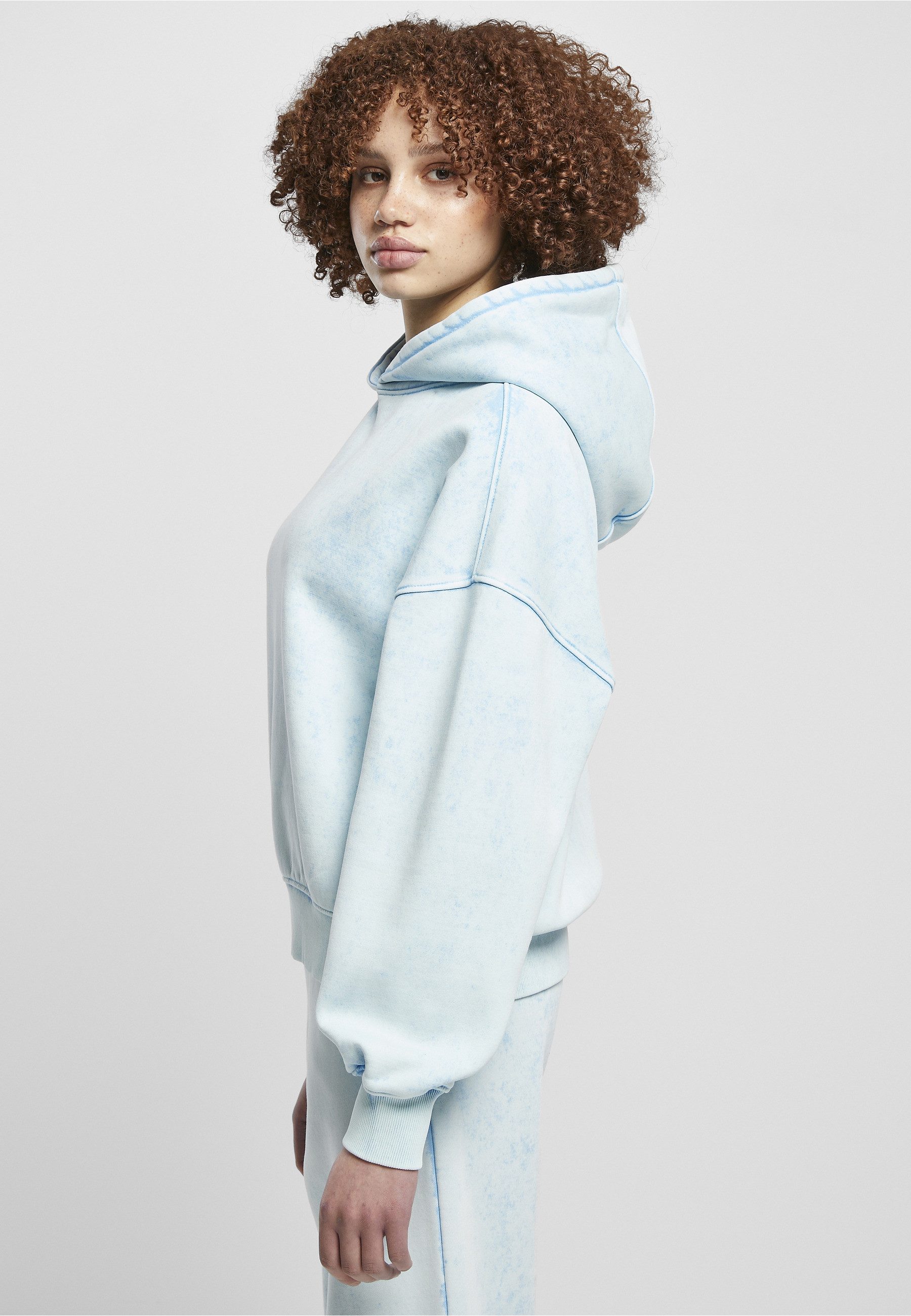 URBAN CLASSICS Rundhalspullover Urban Classics Damen Ladies Oversized Towel Washed Hoody (1-tlg)