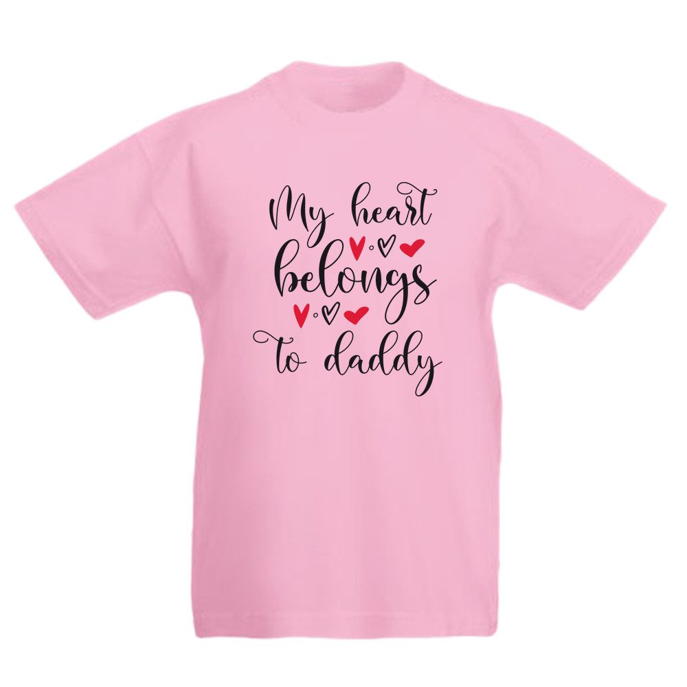 Ggraphics TShirt My Heart belongs to daddy Kinder TShirt, mit Spruch