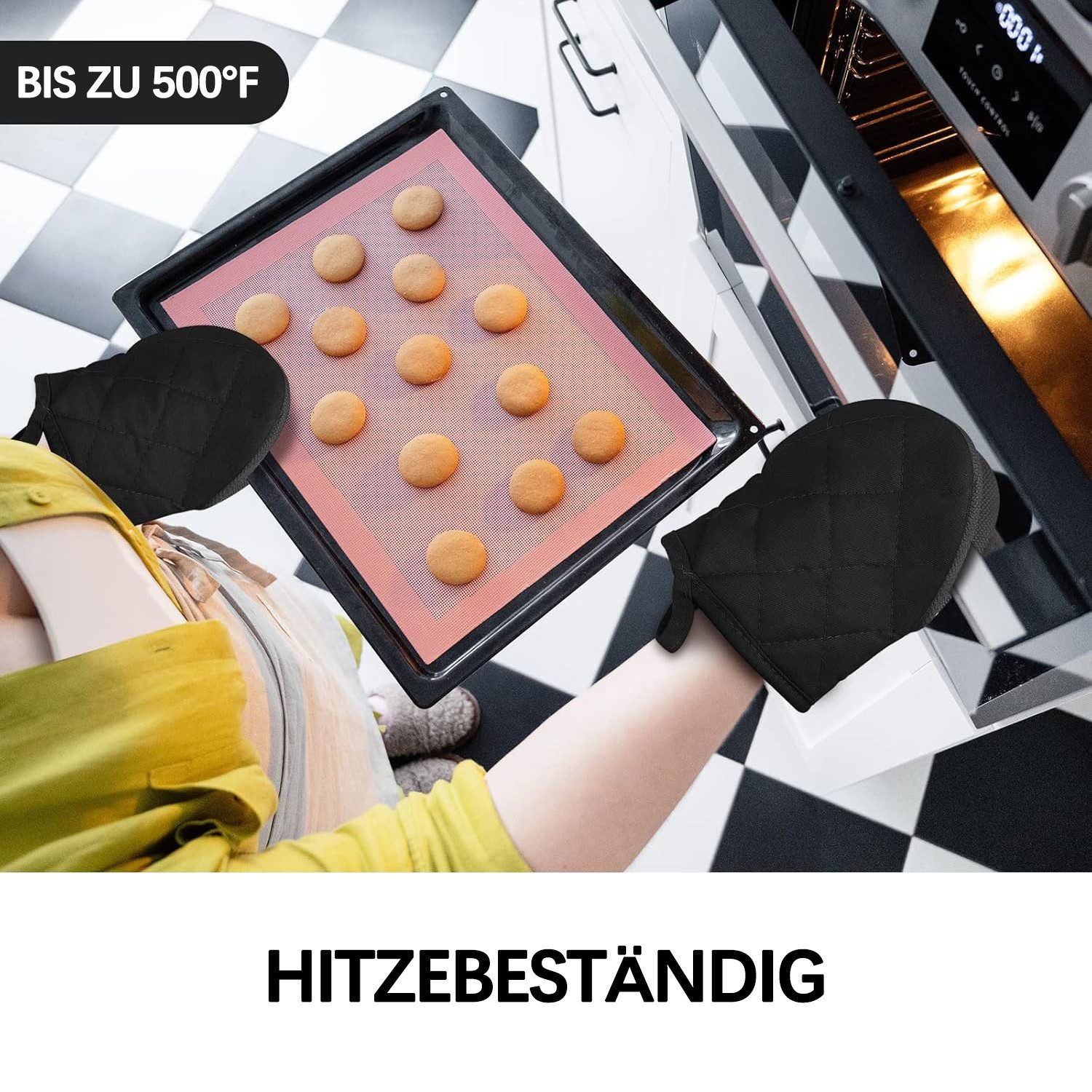 Auledio Topflappen 2er-Set Ofenhandschuhe, hitzebeständig bis 260°C, Rutsch günstig online kaufen