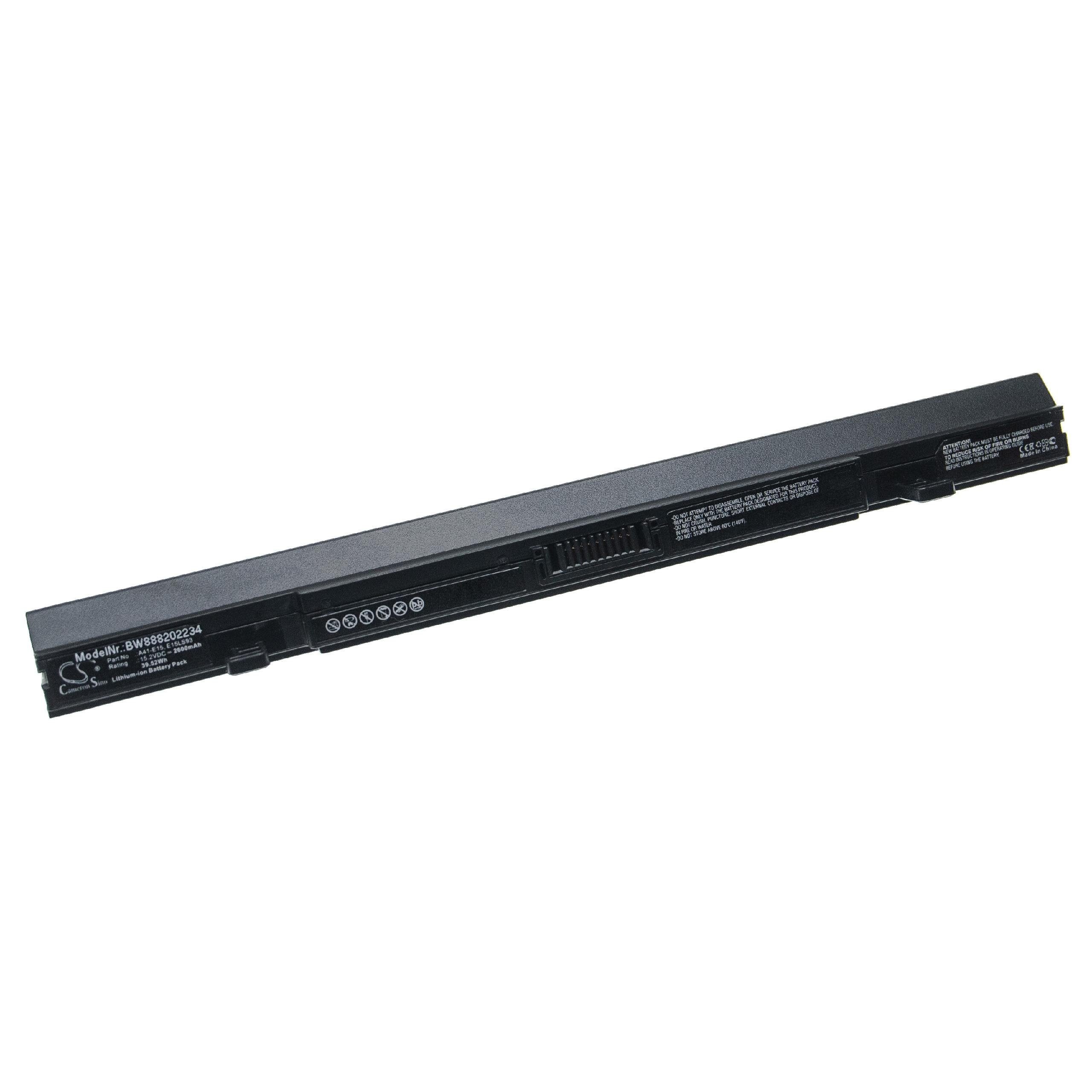 vhbw passend für Medion Akoya P6670, E6436 (MD 61186), E6436 (MD 61600), Laptop-Akku 2600 mAh