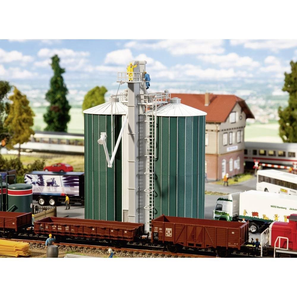 Modelleisenbahn-Gebäude H0 Doppelsilos