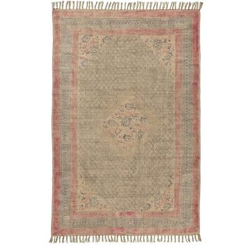 Läufer Teppich Läufer Matte 120x180cm Natur/Rot Shabby Ib Laursen 6463-00, Ib Laursen