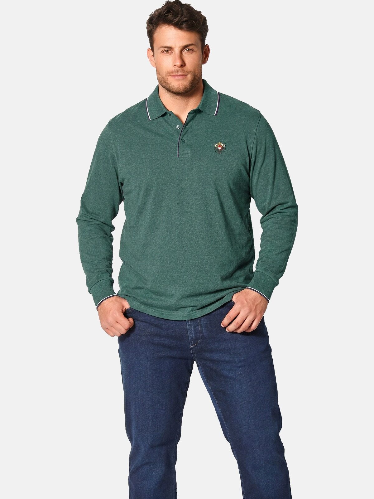 Babista Langarm-Poloshirt MILANVETZO hochwertige Piqué-Baumwolle