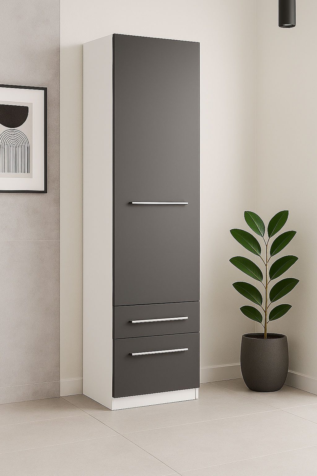 priess Kleiderschrank Schrank Garderobe Wäscheschrank Barcelona in 5 Breiten viel Stauraum, geräumige Schubkästen, mit Spiegel, MADE IN GERMANY