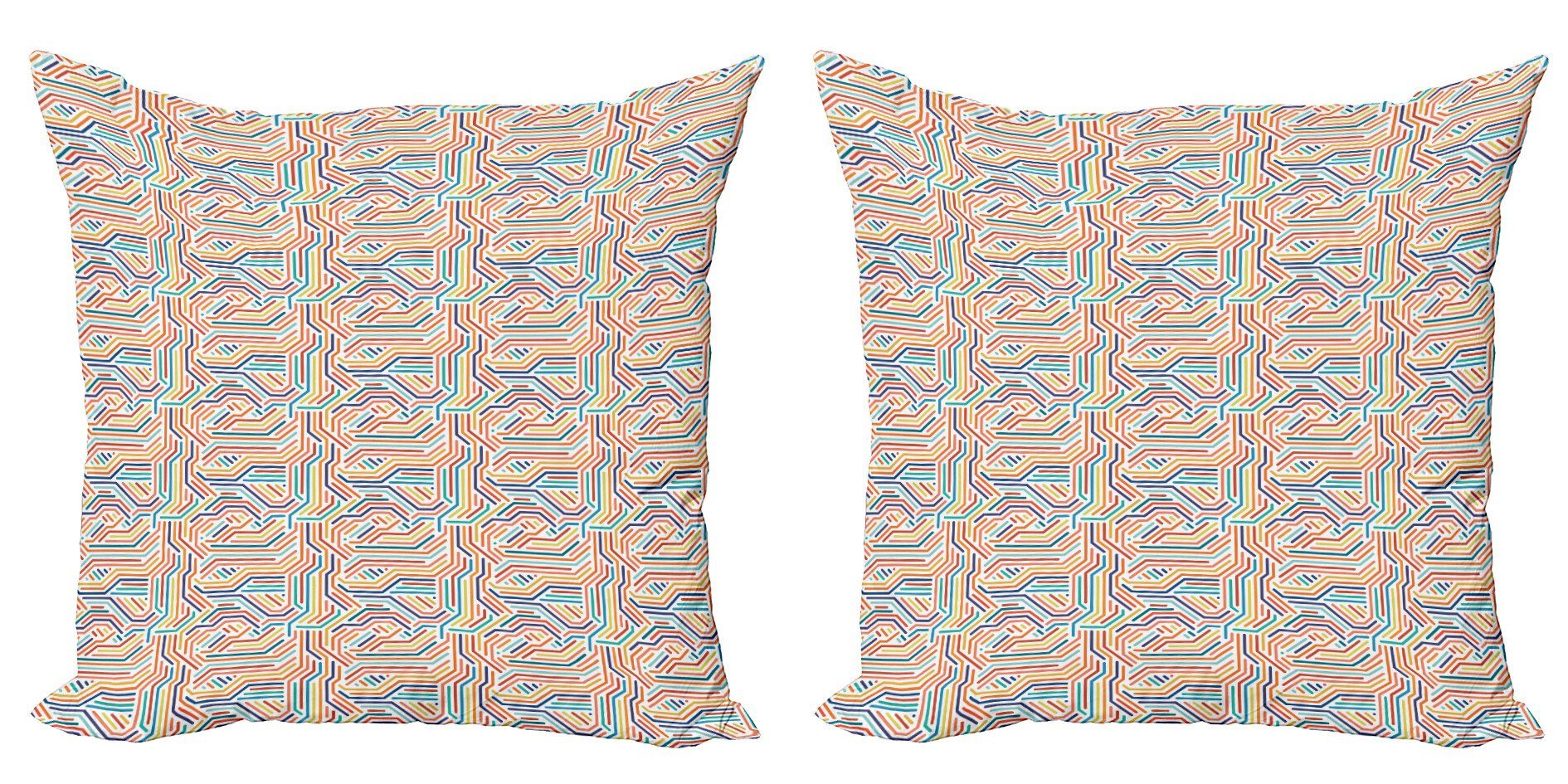 Kissenbezüge Modern Accent Doppelseitiger Vivid Moderne Abakuhaus (2 Digitaldruck, Stück), Stripes Abstrakt