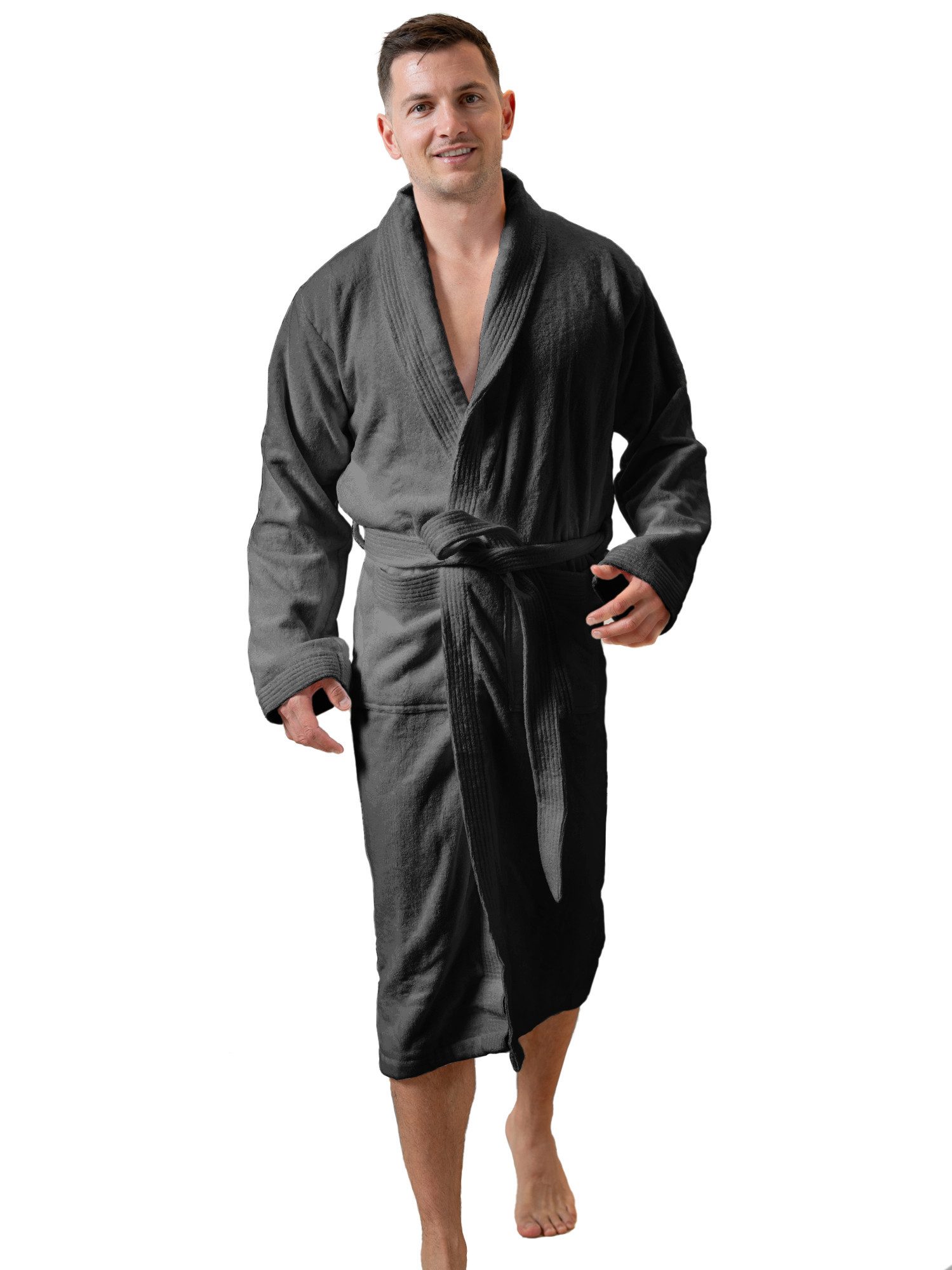 SIEGENTHAL Herrenbademantel Bademantel Herren Schalkragen Knielang, Schalkr günstig online kaufen