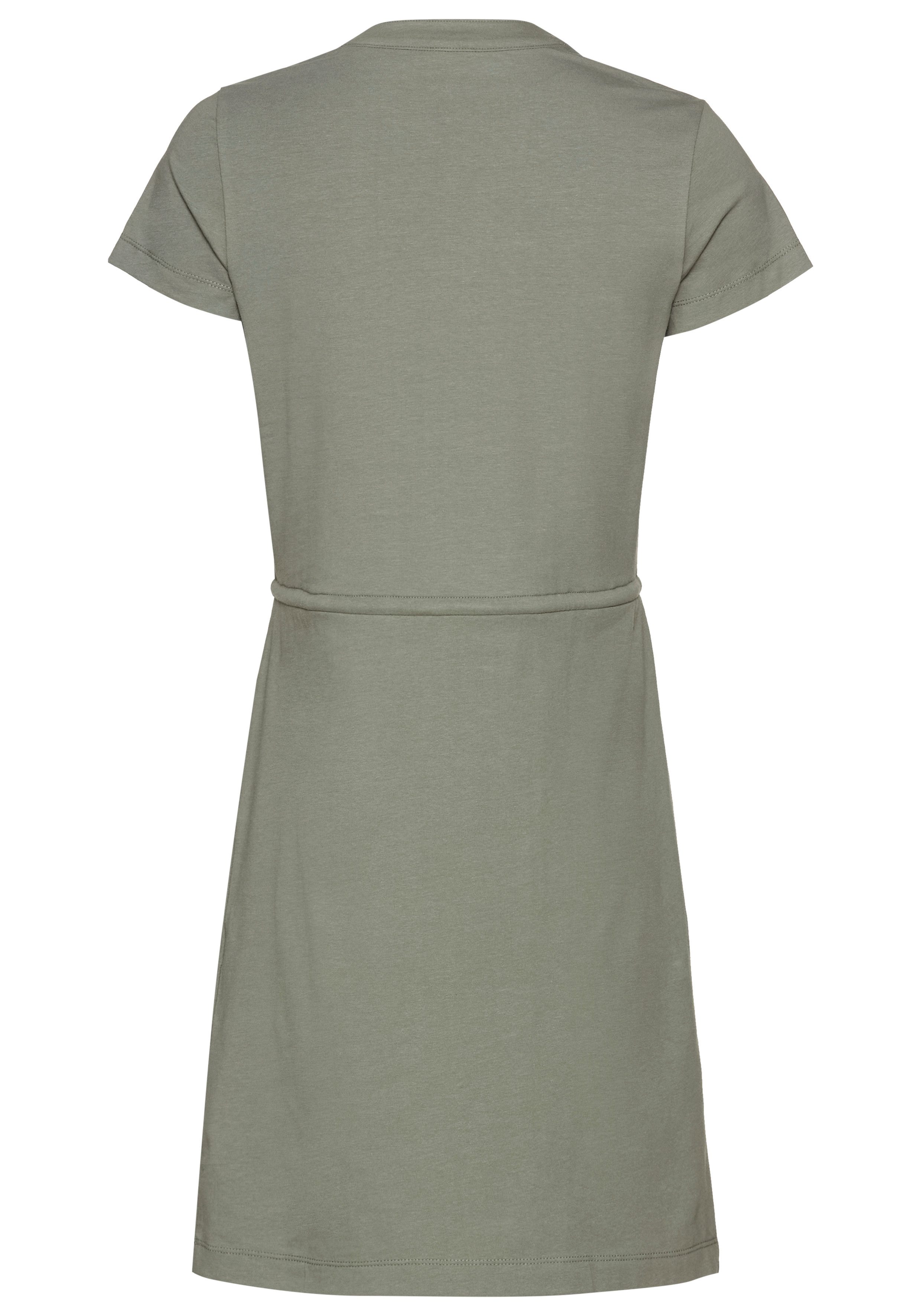 KangaROOS Jerseykleid im sportlichen Look, mit Print und Bindeband in der Taille