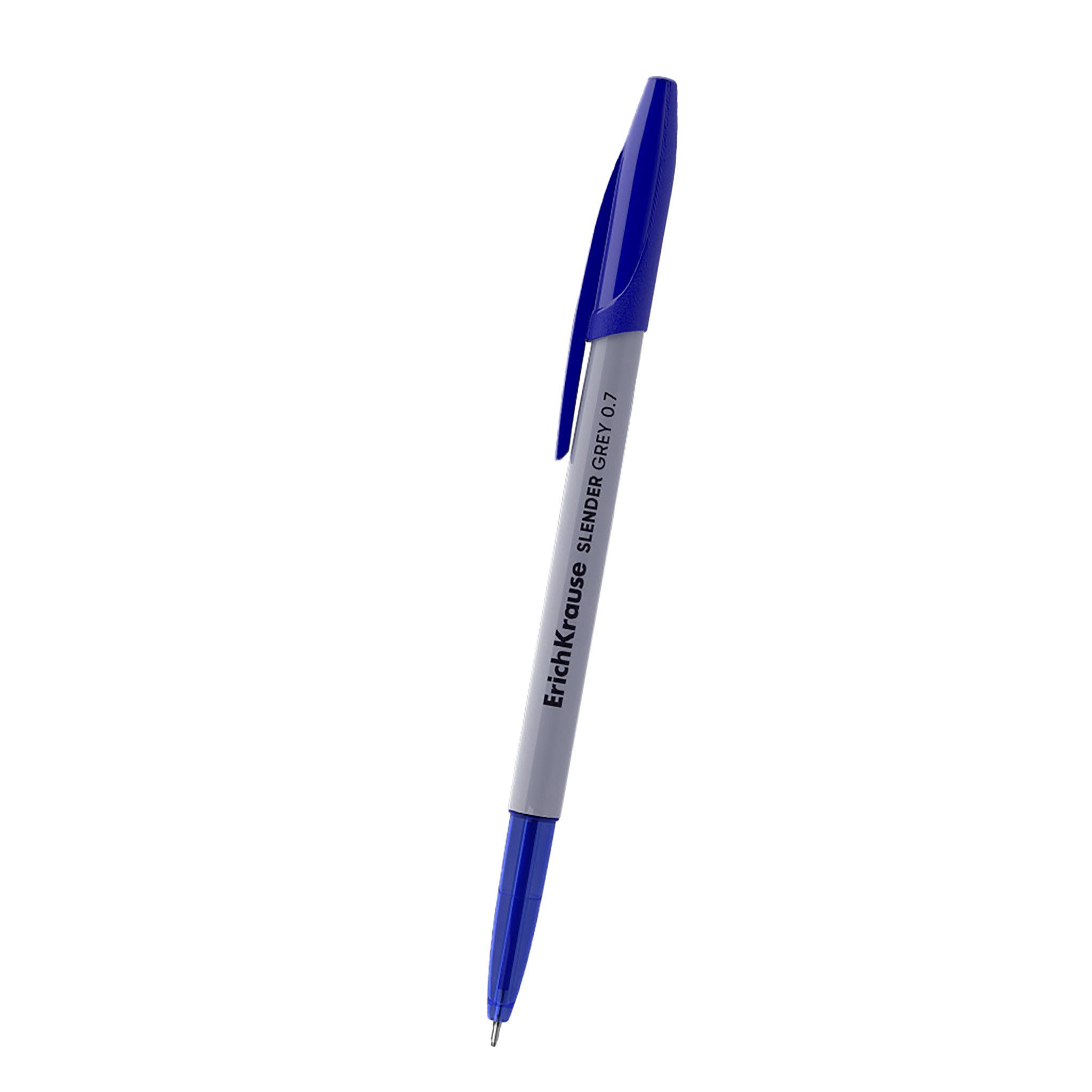 Erich Krause Kugelschreiber, Kugelschreiber Slender Grey Stick 0,26mm 1 Stück Blau